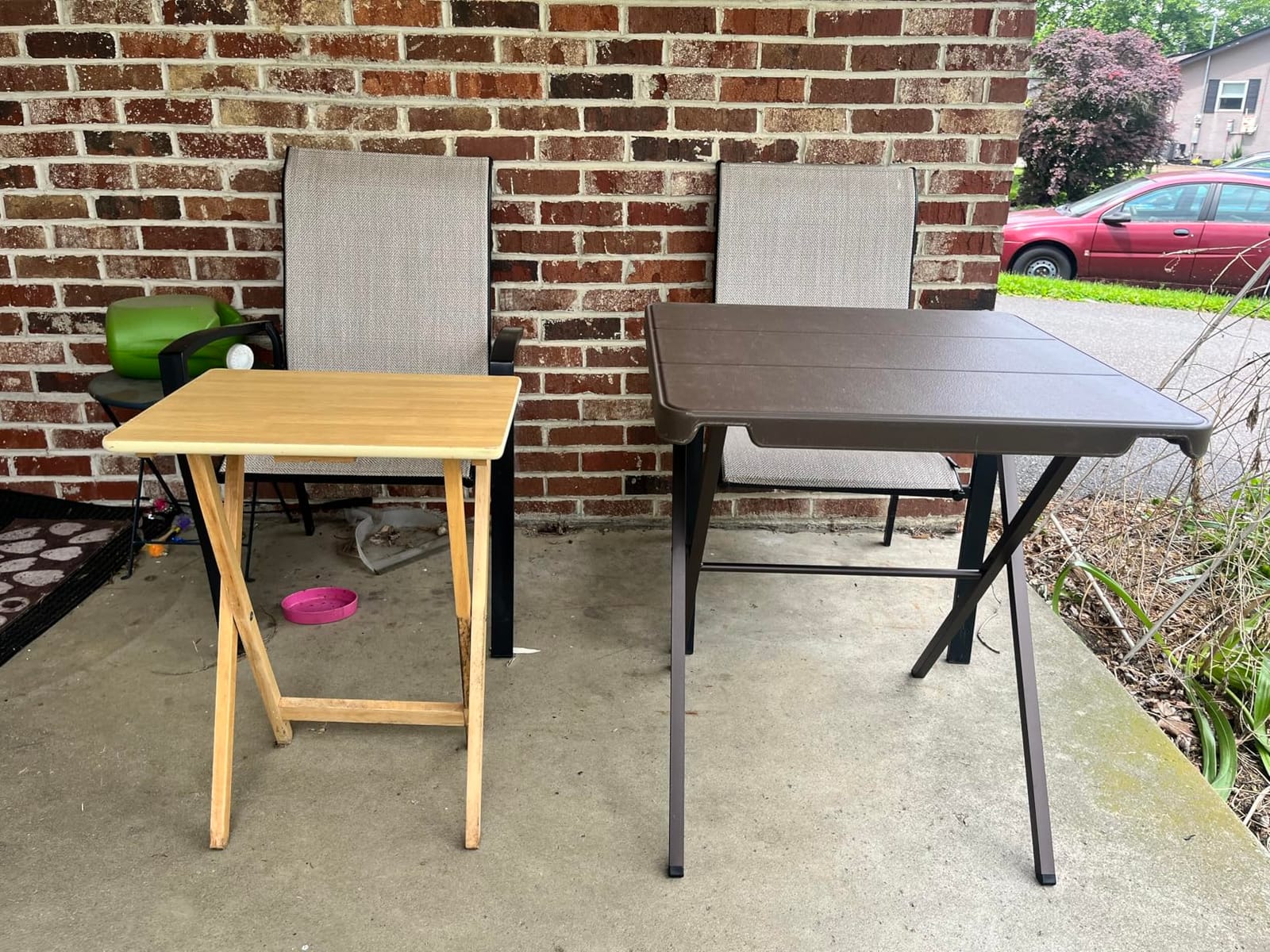 Folding Table, 36 Inch Square Foldable Card Table with Carrying Handle, Heavy Duty Fold-in-Half Portable Table No Assembly, Ideal for Picnic, Camping, RV Travel, Parties, BBQs, Crafting and Indoor Use customer photo 2