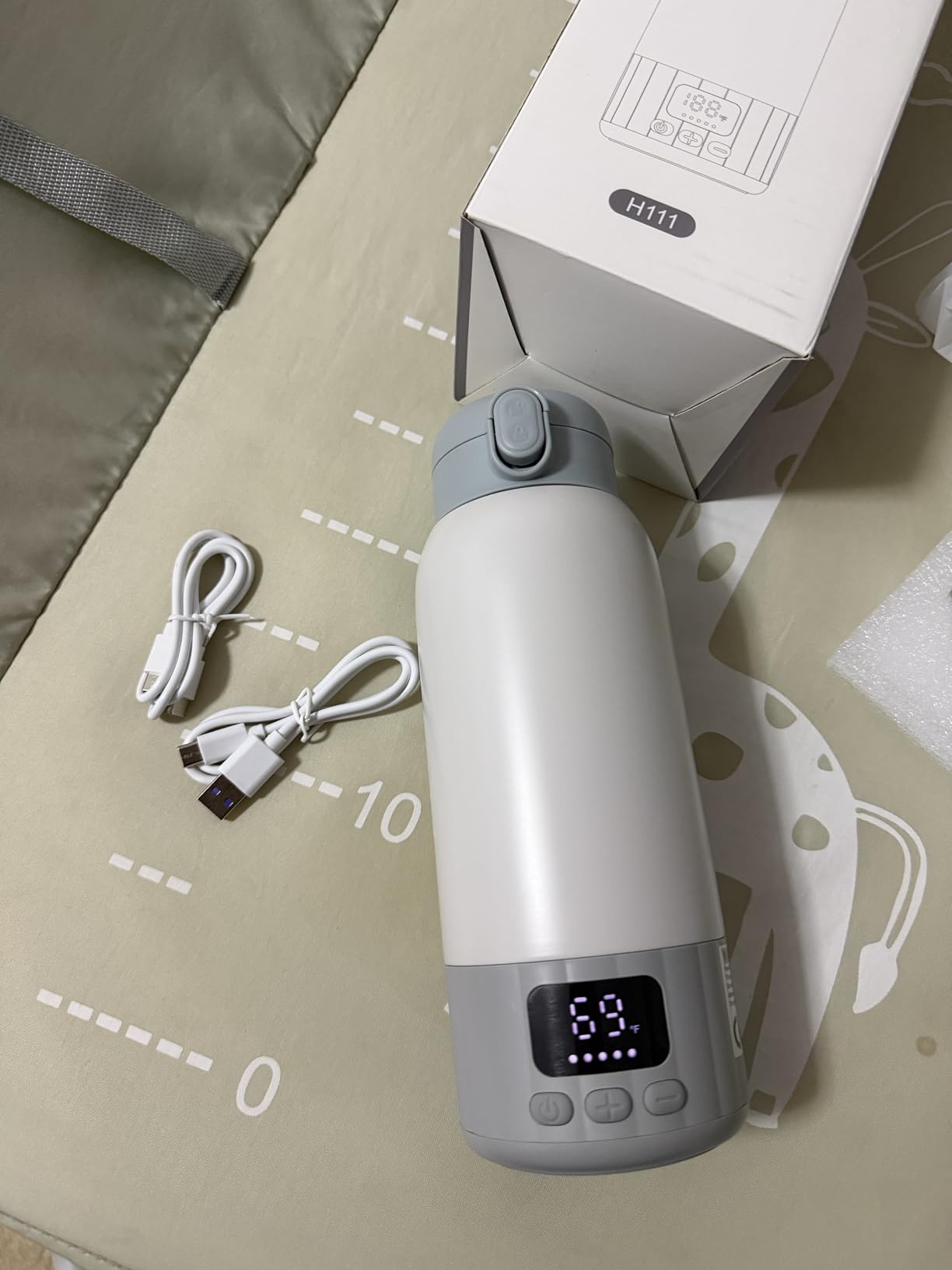 Portable Bottle Warmer for Travel, Fast Heating Milk Warmer On The Go, 17 OZ Water Warmer for Breast Milk, Formula, Water, Temp Control 98°F -131°F, Baby Essentials for Outdoor Airplane Car Journey customer photo 2