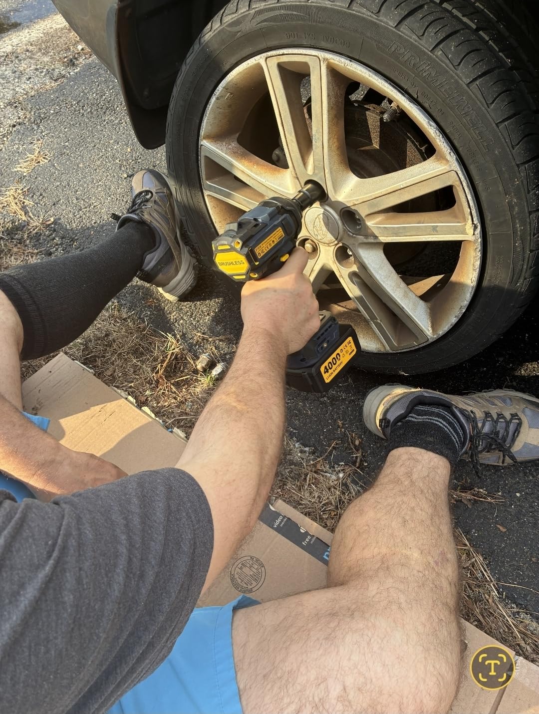JESIMAIK Cordless Impact Wrench 1200N (900Ft-lbs) 1/2'' High Torque Impact Wrench with 2×4.0Ah Batteries, Impact Gun with 4impact modes & 5 Sockets & Case for Car, Truck, Mower customer photo 2