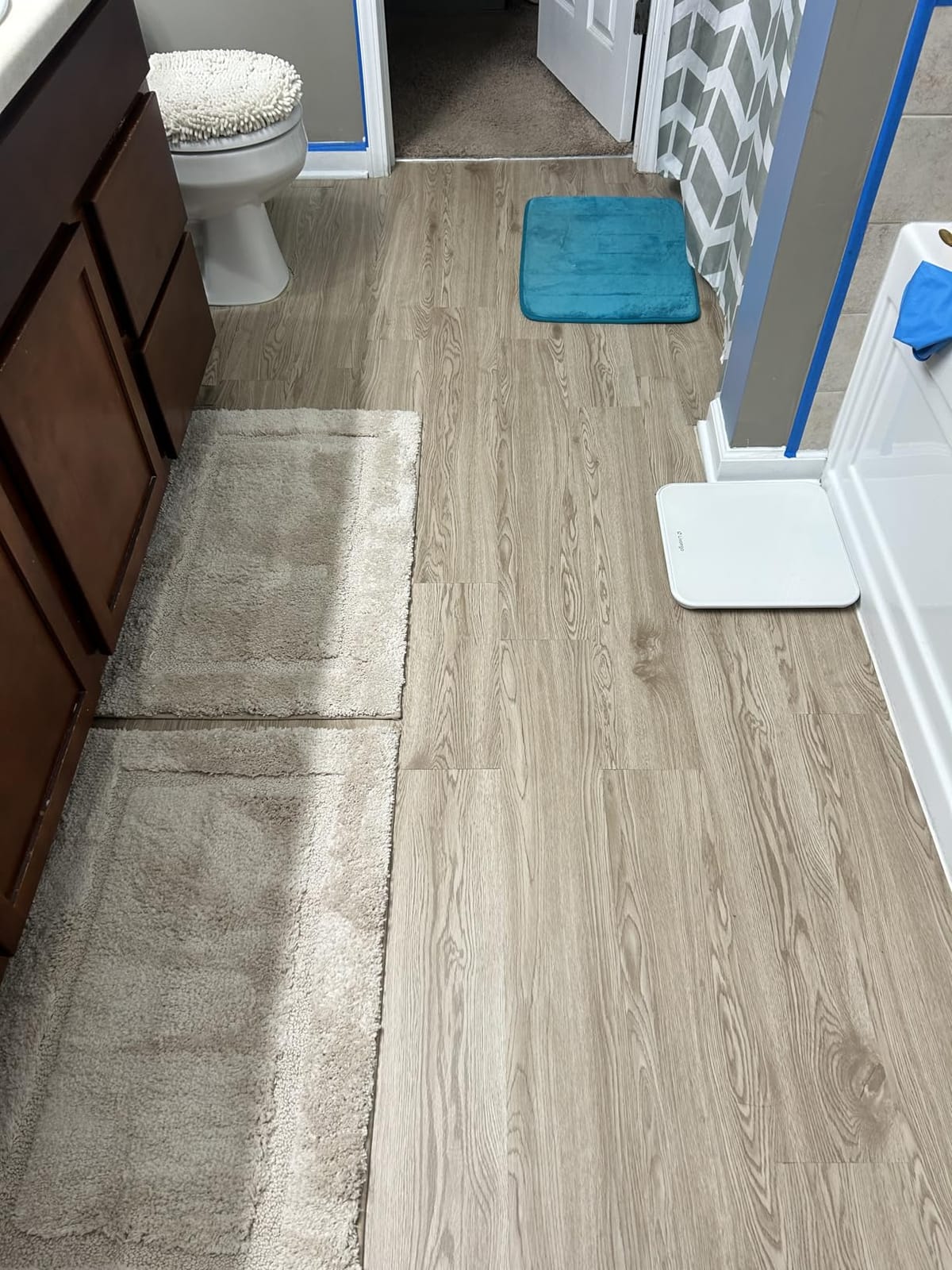 Mysflosy Peel and Stick Floor Tiles, Self-Adhesive Luxury Vinyl Flooring Plank, 6'' x 36'', 36 Pack 54 Sq.Ft, Waterproof DIY Deep Wood Grain Planks Easy to Install for Kitchen, Living Room customer photo 1