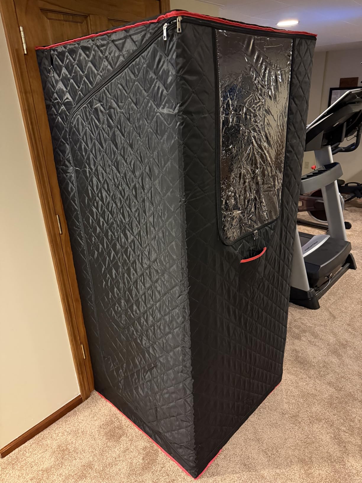 Manastin Upgraded Portable Steam Sauna for Home,Jet Black | Sauna Tent with 3L/1200W Steamer, XL Foldable and Remote Control, 99-Min Timer & 15 Power Levels, 2.6' x 2.6' x 5.9' customer photo 1