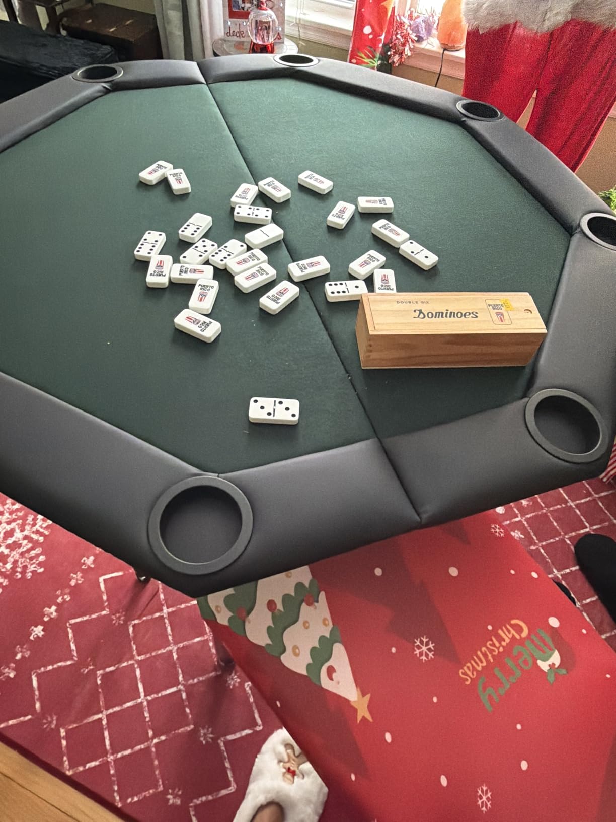 Poker Table Foldable Texas Holdem Folding Table Portable Casino Card Game customer photo 1
