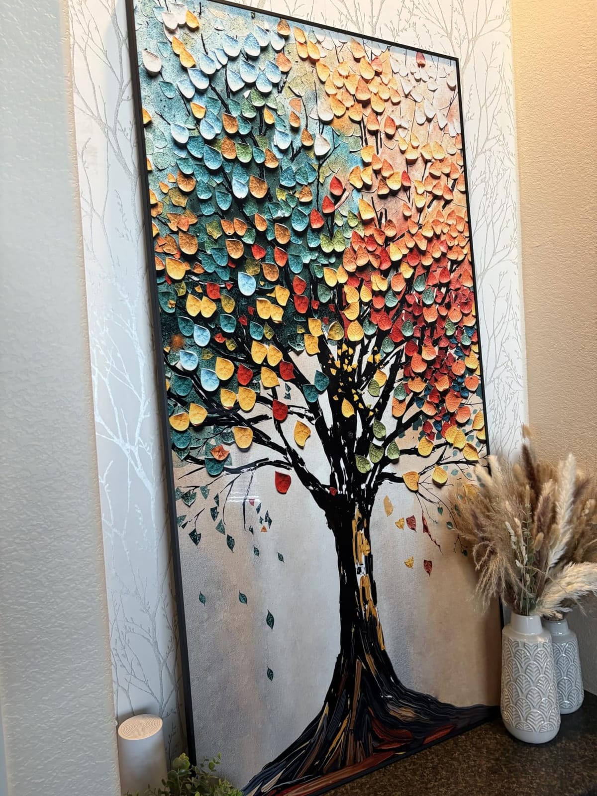 Large Framed Vintage Floral Botanical Wall Art for Living Room, 30x60 In customer photo 2