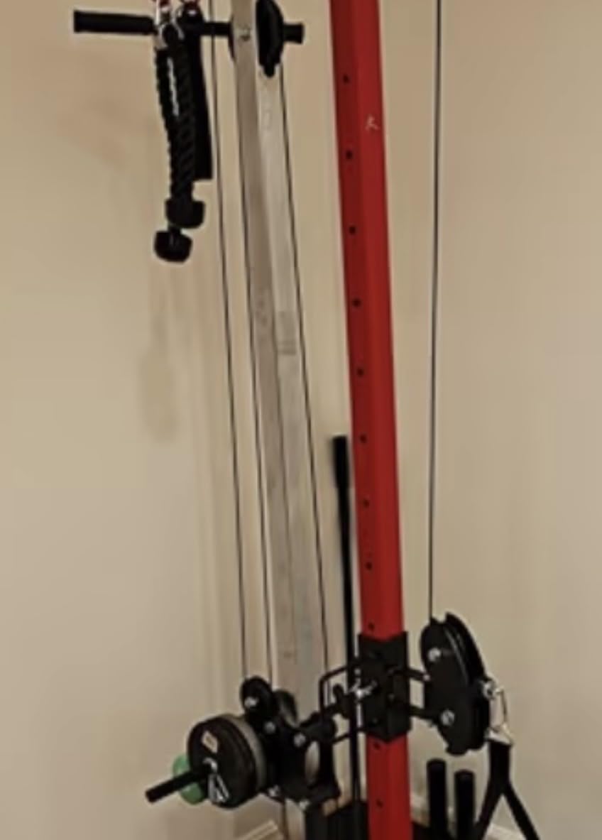 YOLEO Cable Machine Home Gym 2 in 1, Rowing Machine & LAT Pulldown Station, Smooth Pulley System Power Cage with More Training Attachment customer photo 2
