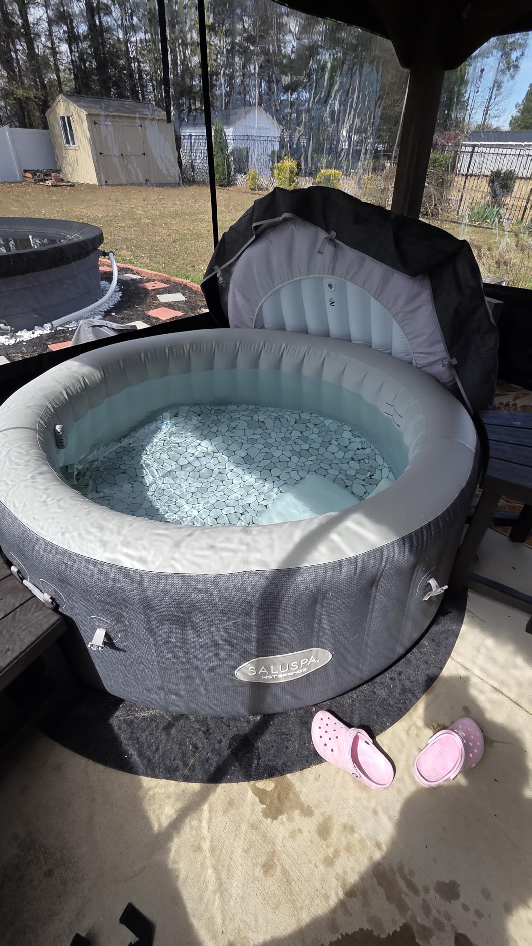 SaluSpa Hot Springs 4-6 Person Square Inflatable Hot Tub, Energy-Efficient customer photo 1