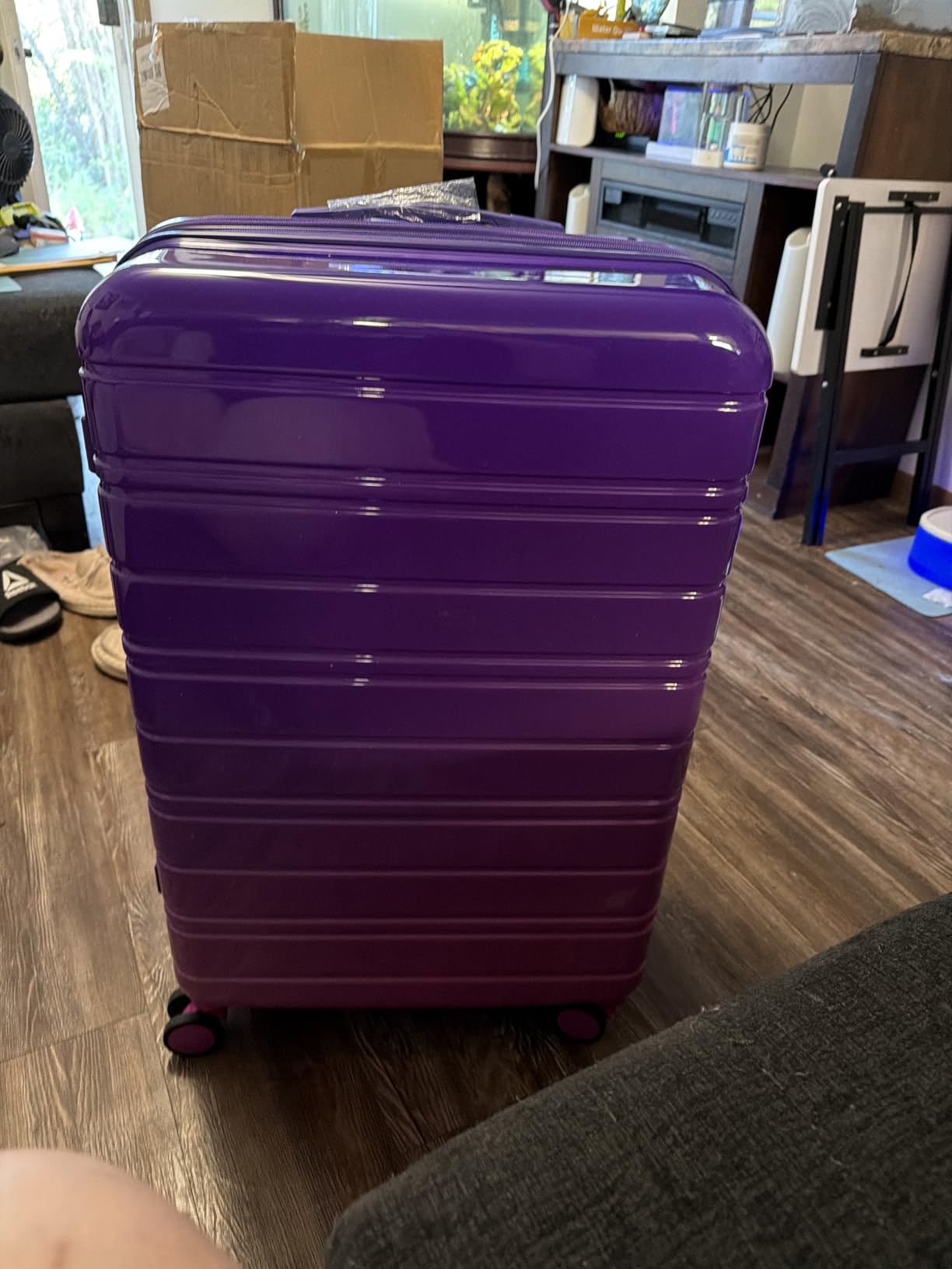 LARVENDER Luggage Sets 5 Piece, PC+ABS Expandable Suitcases with Wheels customer photo 1