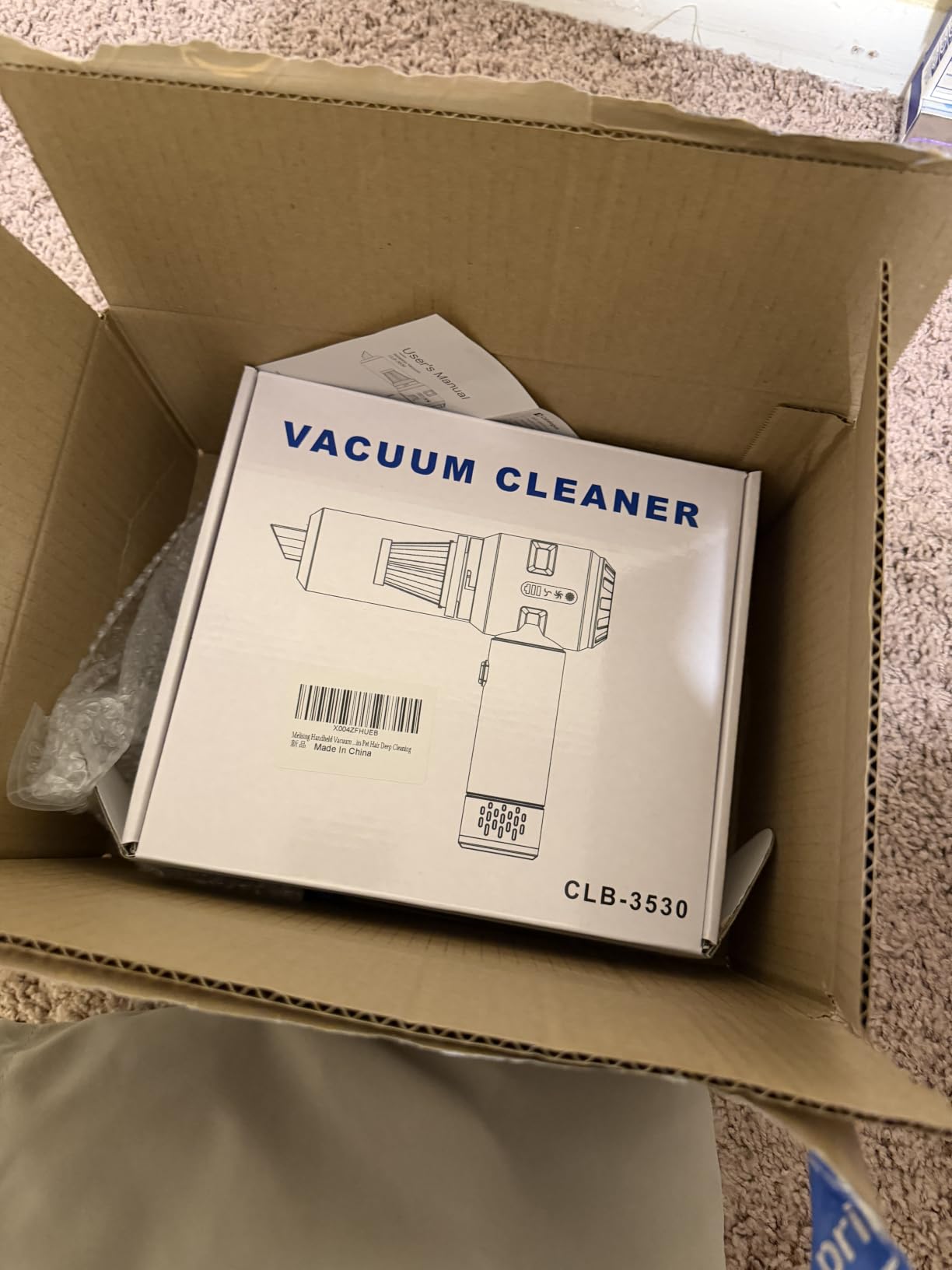 Handheld Vacuum Cleaner Cordless, 23000Pa Powerful Car Mini Vacuum Cleaner, Rechargeable Portable Lightweight dust Catcher for Home Car Carpet Stairs Pet Hair Deep Cleaning（Black-Gold）. customer photo 2