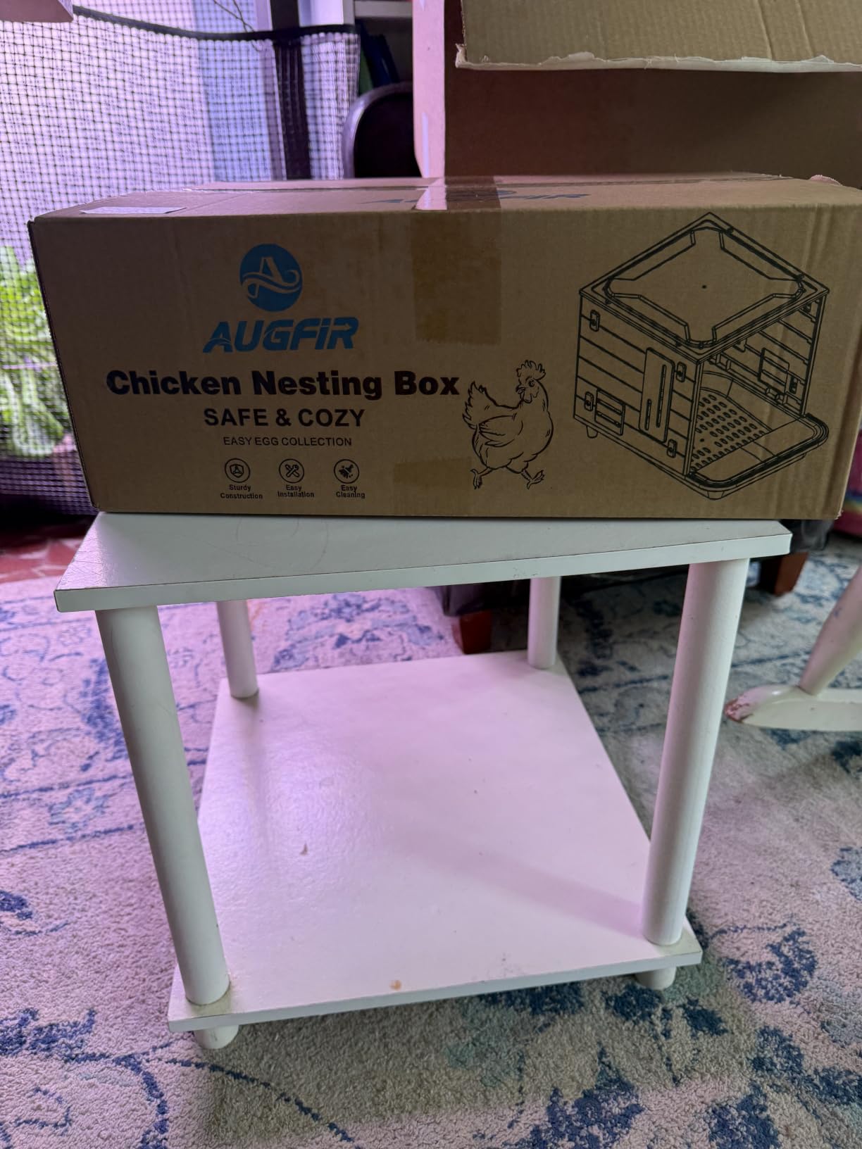 Chicken Nesting Box, 2 Compartment Nesting Boxes for Chickens, Large Chicken Laying Boxes for Egg Collection & Hen on Nest, Roll Away Nesting Boxes Chicken (Extra Large) customer photo 1