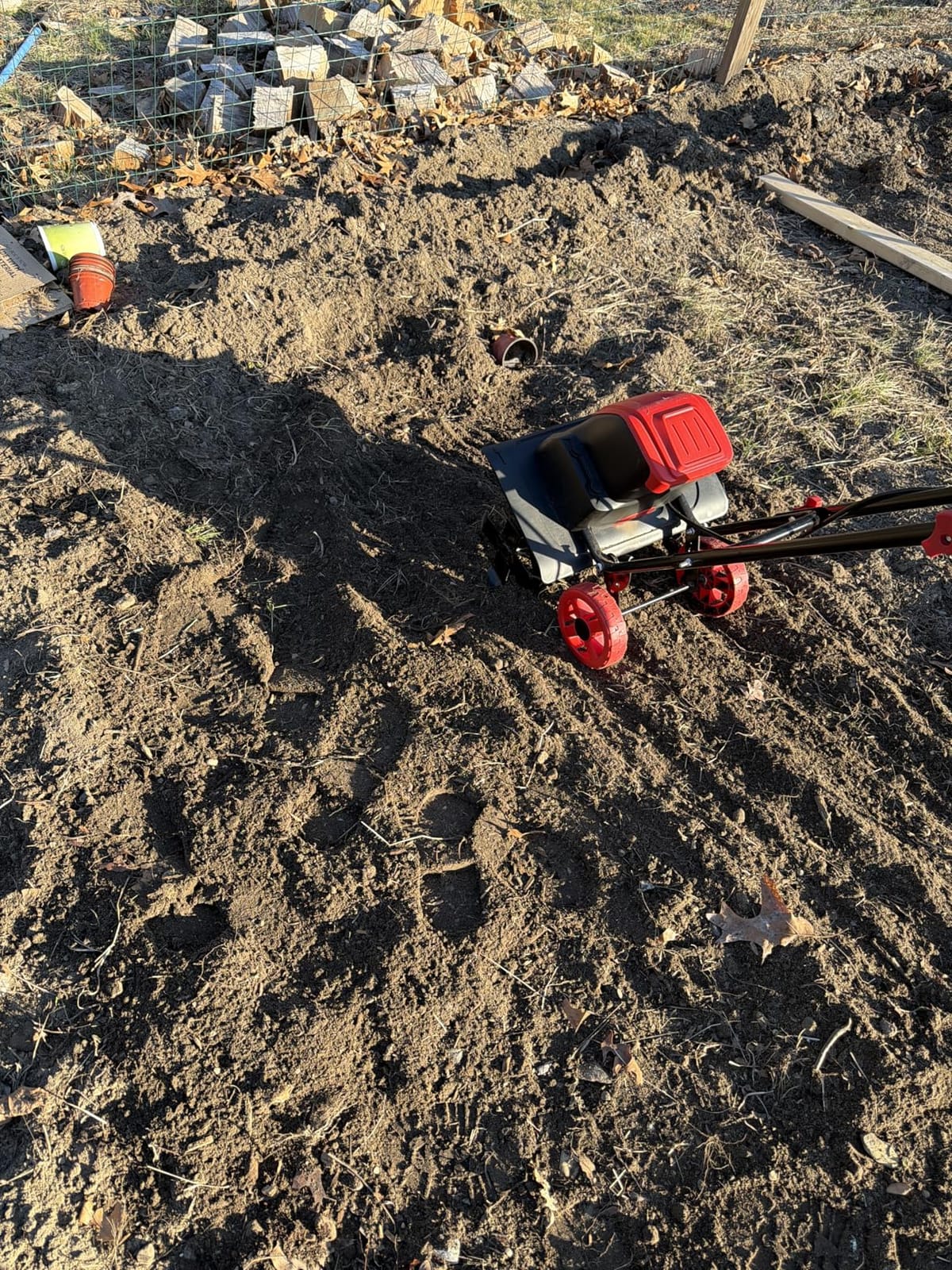 MZK 16-Inch 13.5A Electric Tiller Cultivator,Foldable Rototiller customer photo 1