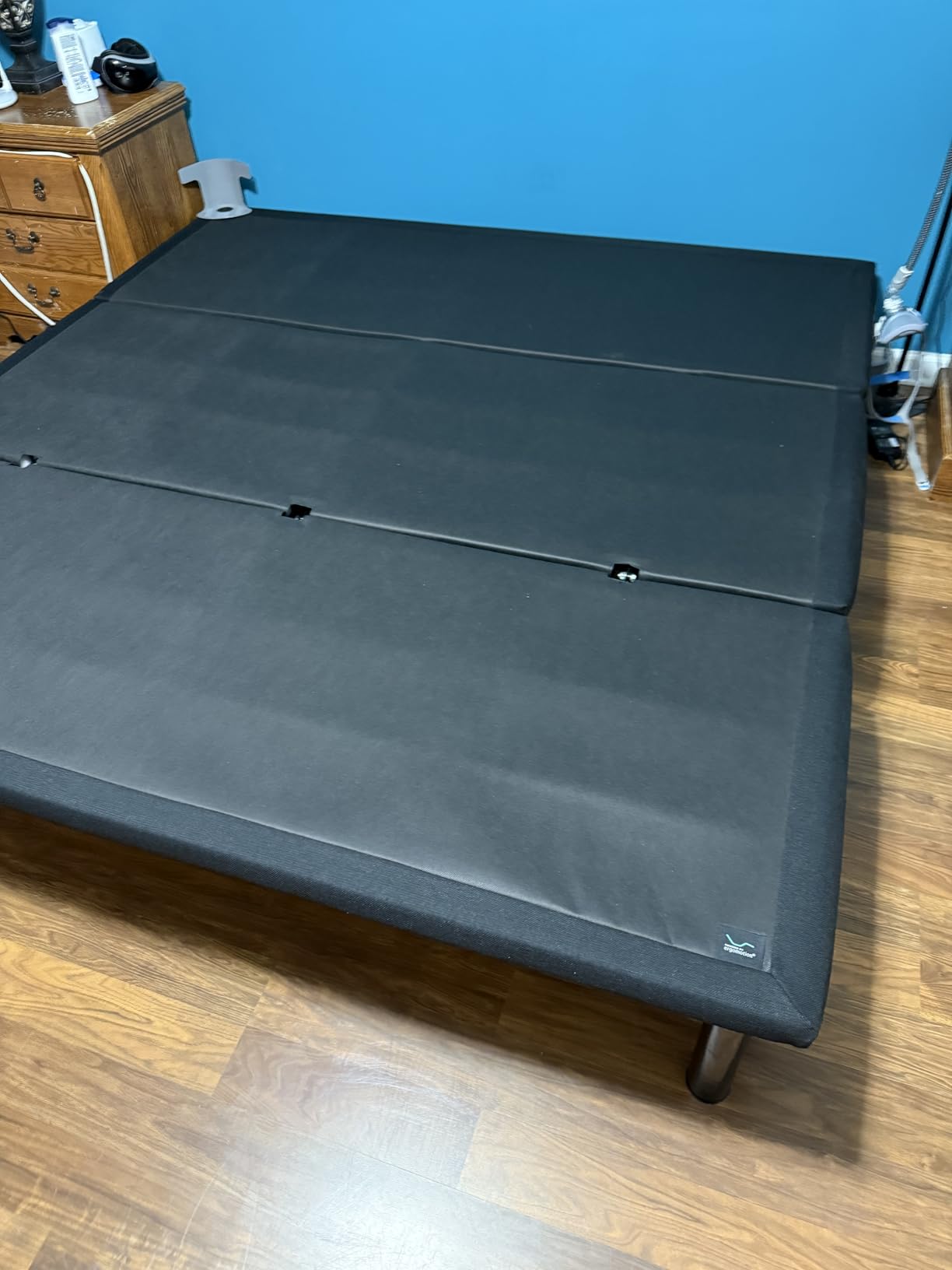 King Adjustable Bed Frame with Massage, Wireless Remote, Head Foot Incline, USB, Underbed Light - Heavy Duty Platform, Zero Gravity Bedframe customer photo 1