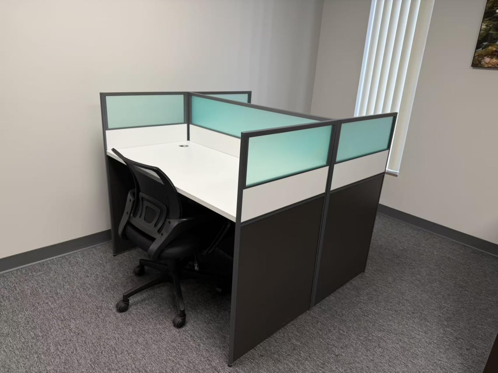 Cubicle Desk with Privacy Partitions, Office Cubicles Workstations customer photo 2