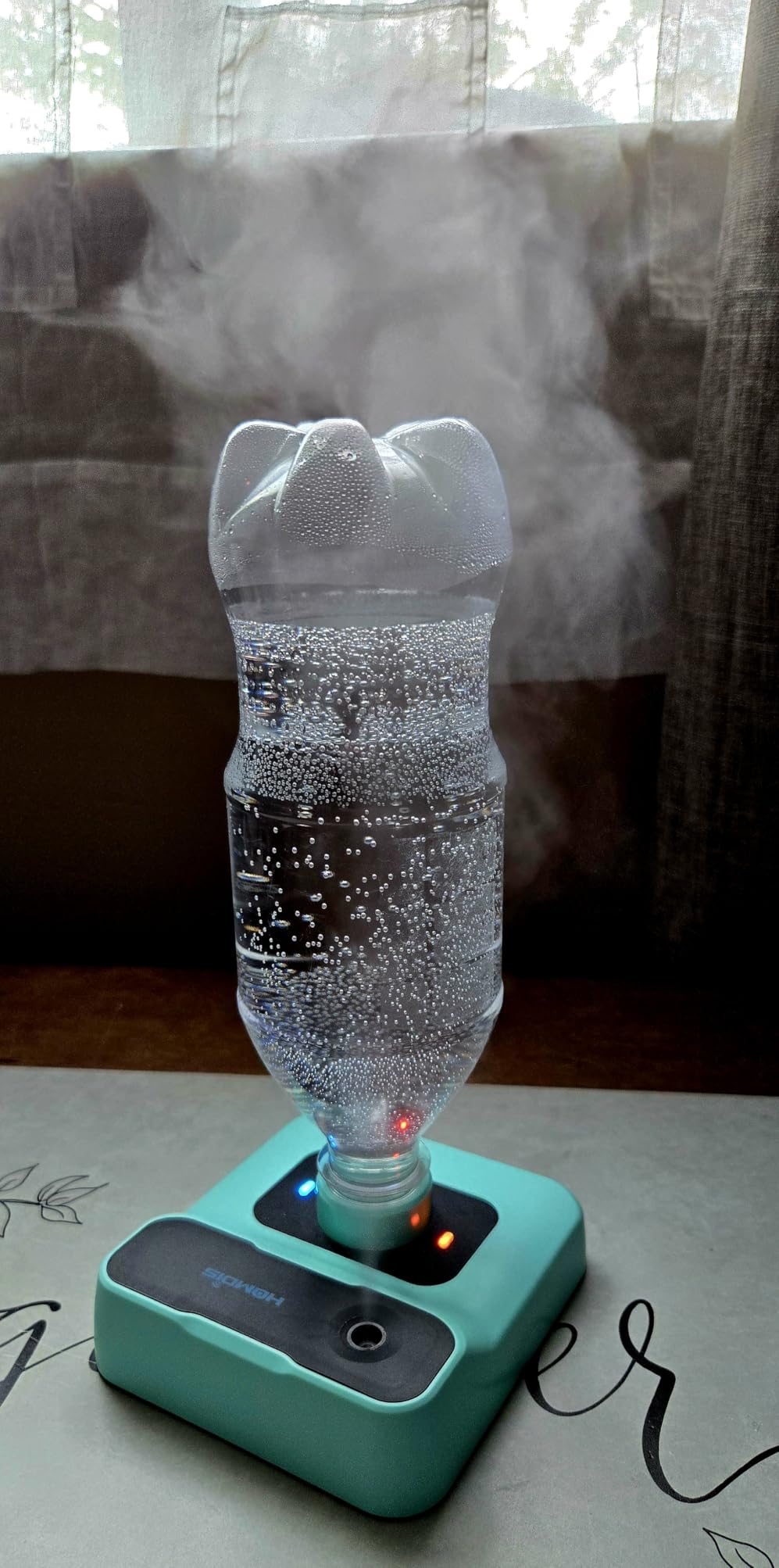 Travel Humidifier, Portable Humidifier for Plants, Bedroom, Office, Hotel or Car, Battery Operated Mini Cool Mist Humidifiers, Quiet 23dB, Auto-off, Night Light & BPA-Free, Orange-Red customer photo 2