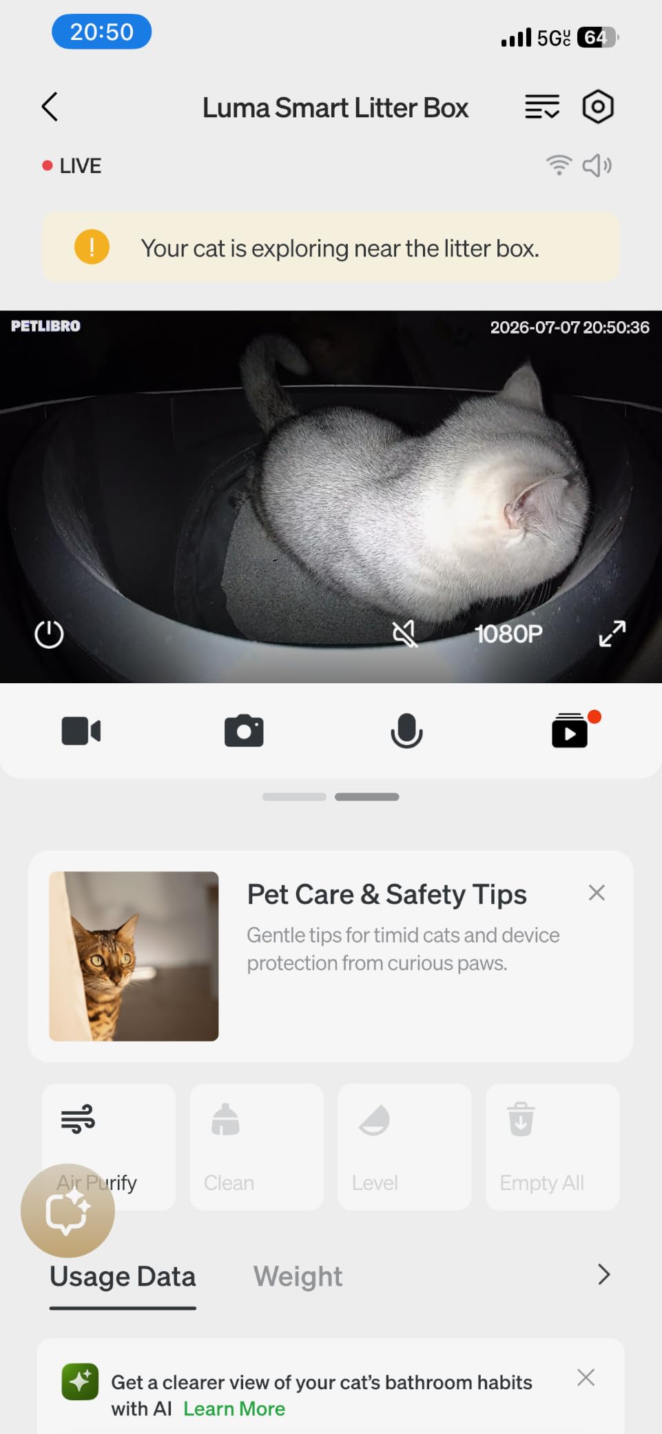 PETLIBRO Automatic Litter Box with AI-Camera Waste Analysis, Luma Smart Litterbox customer photo 2
