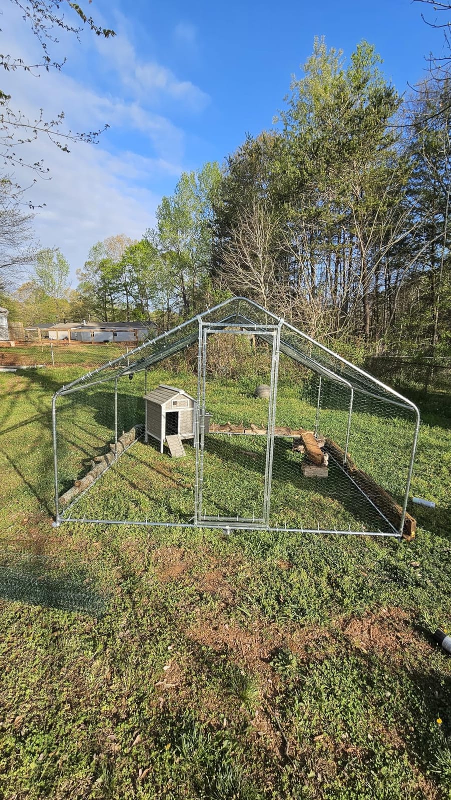 Metal Chicken Coop with Hardware Cloth, Walk-in Poultry Cage for Hen Duck customer photo 1