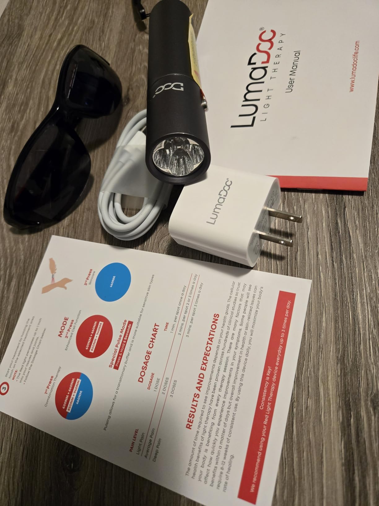 FSA-HSA Eligible Handheld Red Light Therapy for Body, LED Light Treatment Device with Blue and NIR Infrared for Pain Relief, Portable Wand for Face, Neck, Back, Shoulder & Feet customer photo 2
