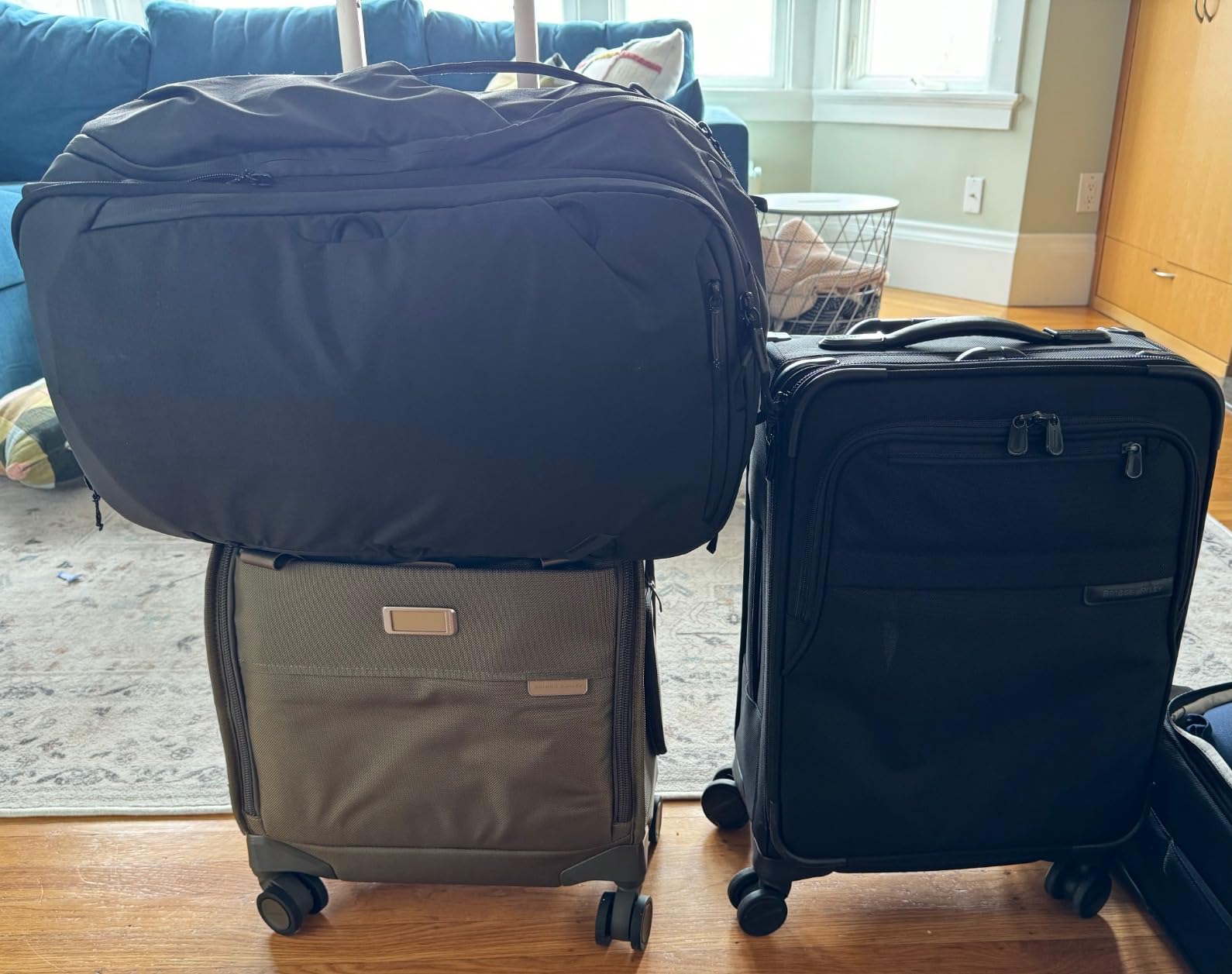 Briggs & Riley Baseline Compact 24 Inch Softside Checked Luggage, Black customer photo 1
