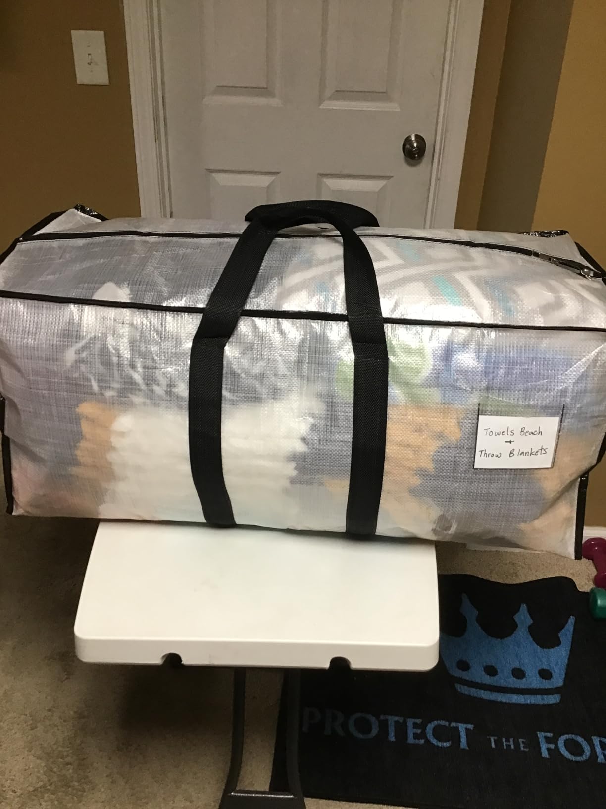HOMESURE Supports 200lbs Heavy Duty Moving Bags - Strong Zipper & Wrap-Around Handles - Water-Resistant Storage Totes, Durable Alternative to Moving Boxes - 12 Pack - Black customer photo 1
