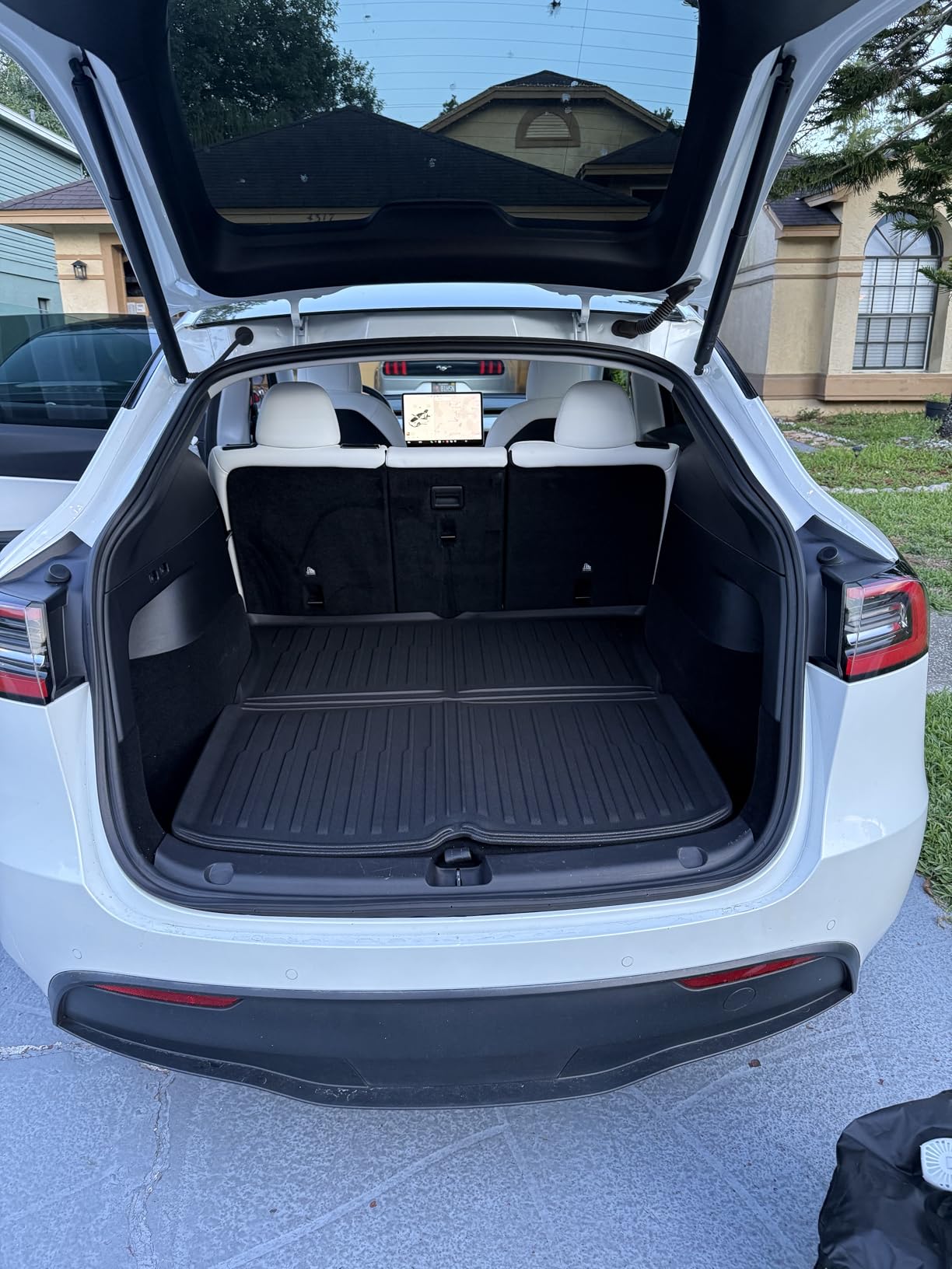 Autocessking Tesla Model Y Juniper 2025-2026 Floor Mats 11 Pcs All-Weather Car Mats & Cargo Liners, Non-Slip Full Interior Protection（Not for Standard customer photo 2