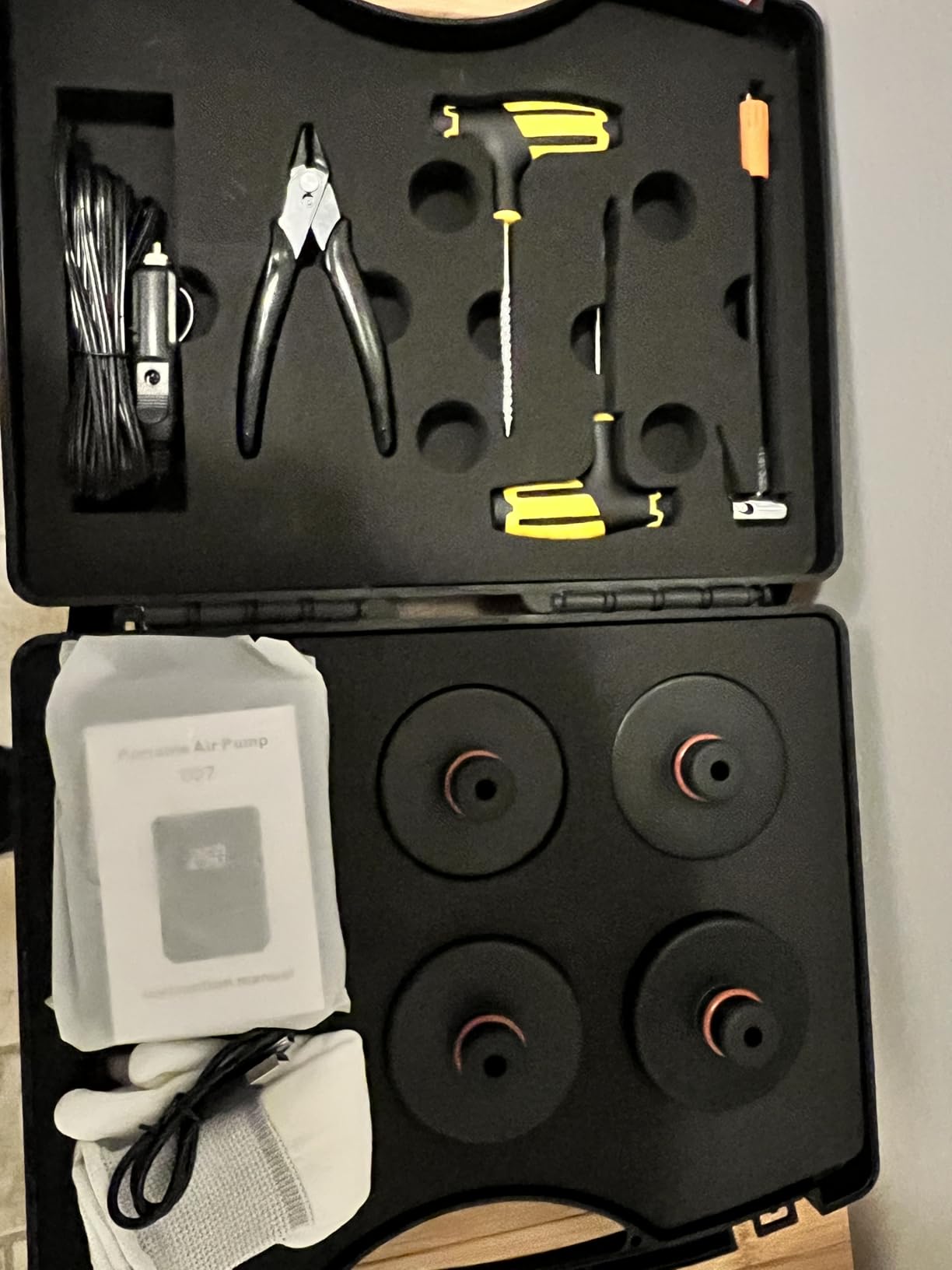 Tire Inflator Kit for Tesla Portable Pump / 4 Jack Pads & Repair Tools customer photo 2