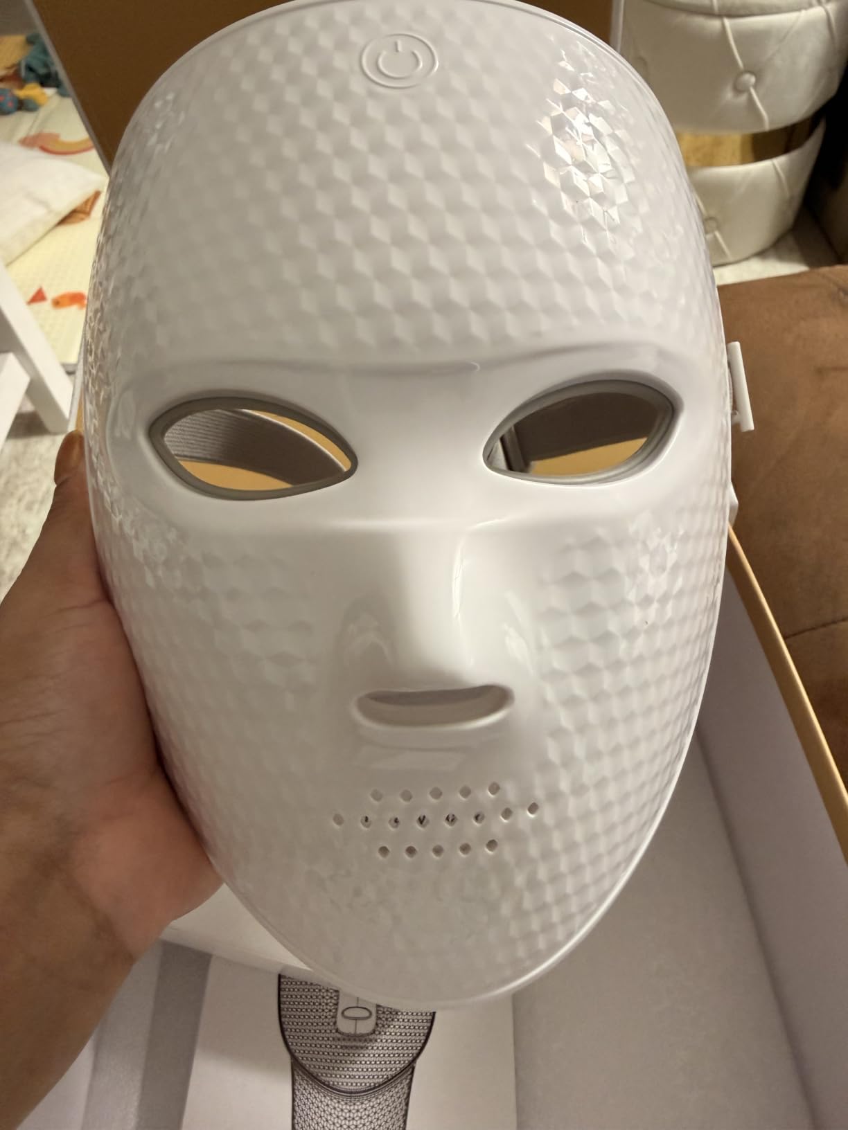 Red Light Therapy Mask for Face & Neck, 4 Modes, 850nm NIR | Full Face Coverage, Soft Silicone LED Face Mask, Portable Home Skin Care Device for Wrinkles & Acne customer photo 1