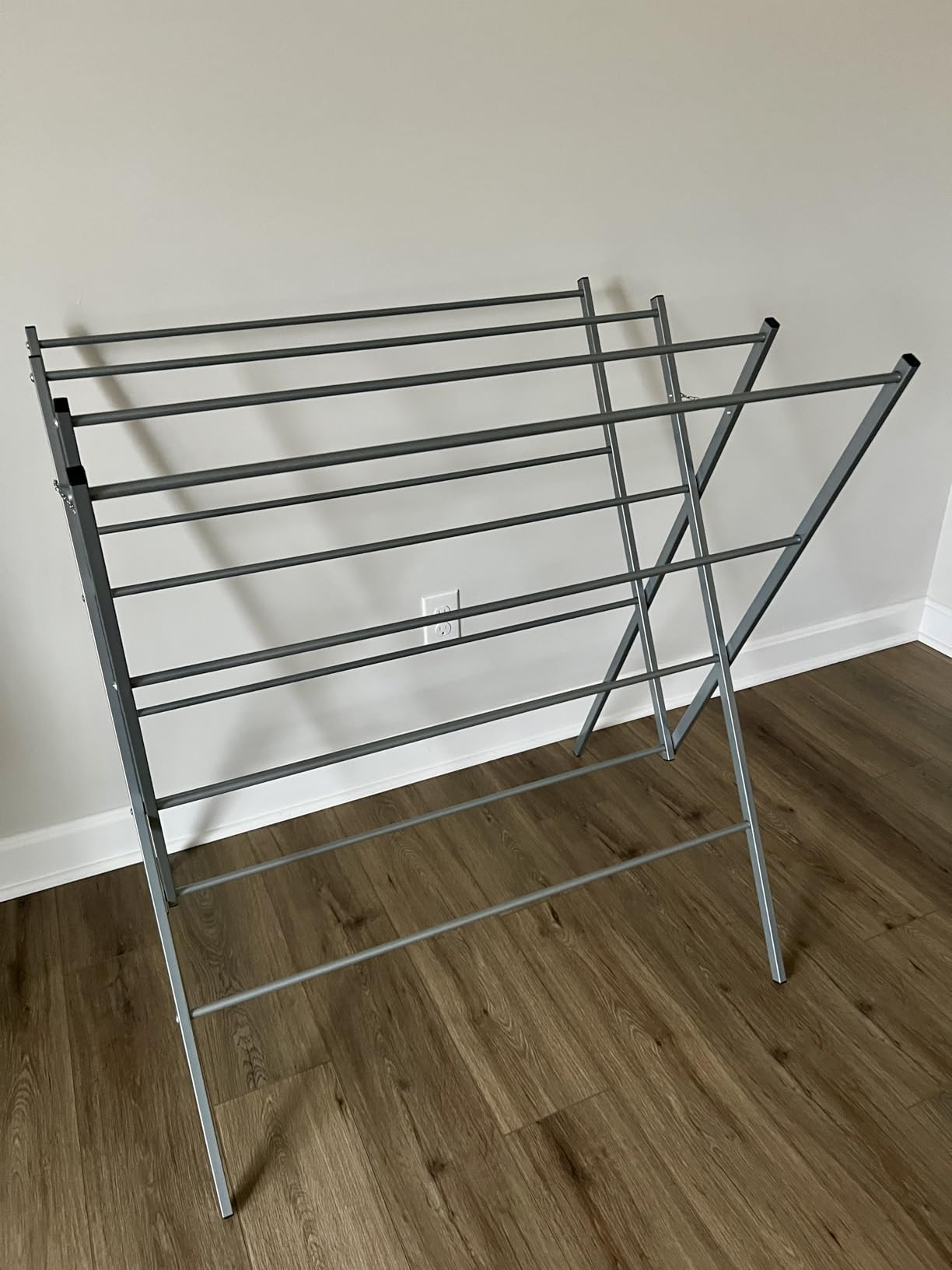 Whitmor Drying Rack Clothing, Foldable Clothes Drying Rack for Laundry, 12 Metal Bars for Hanging Clothes, Indoor & Outdoor Use, 36.2