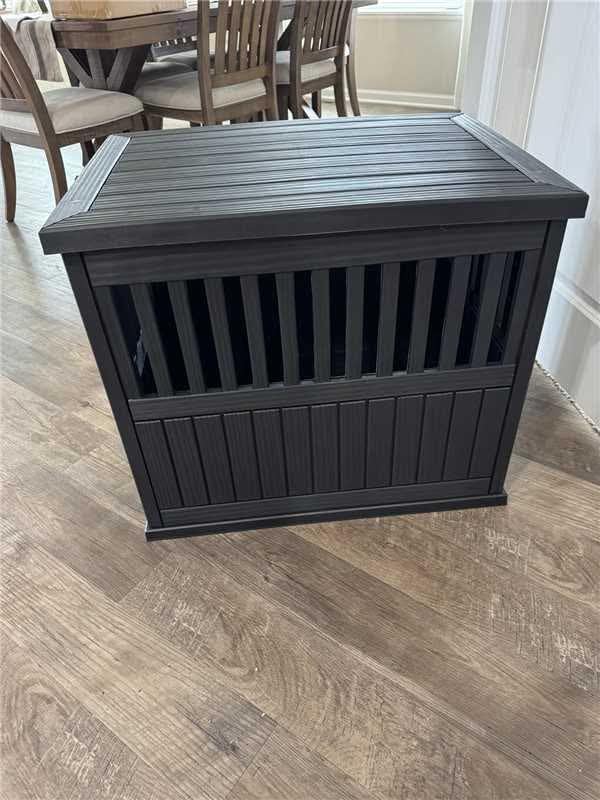 Duck House with Stainless Steel Locking Plate, Resin Duck Coop, Black customer photo 2