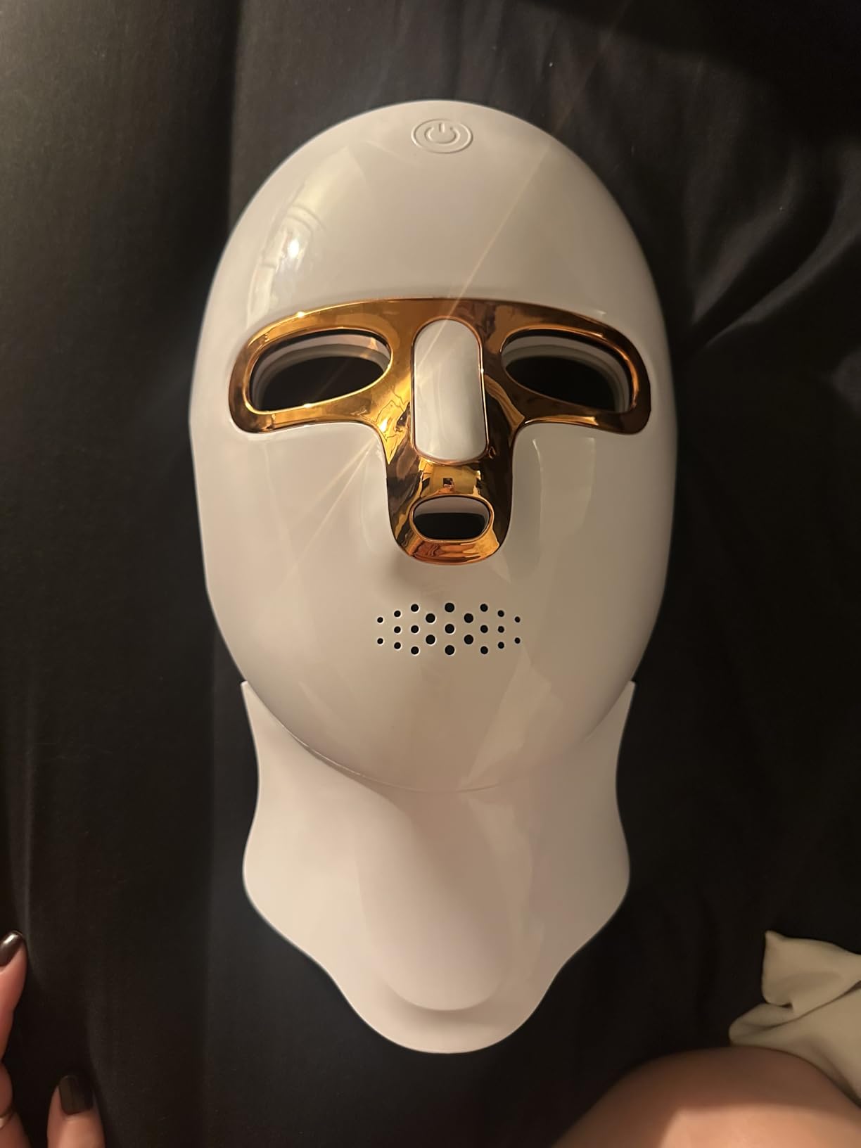 ONLUKY Red Light Therapy Mask USB-C Rechargeable LED Face Mask | Cordless LED facial mask, USB C rechargeable with infrared lights, ideal for home, travel, yoga and sleep skincare customer photo 2