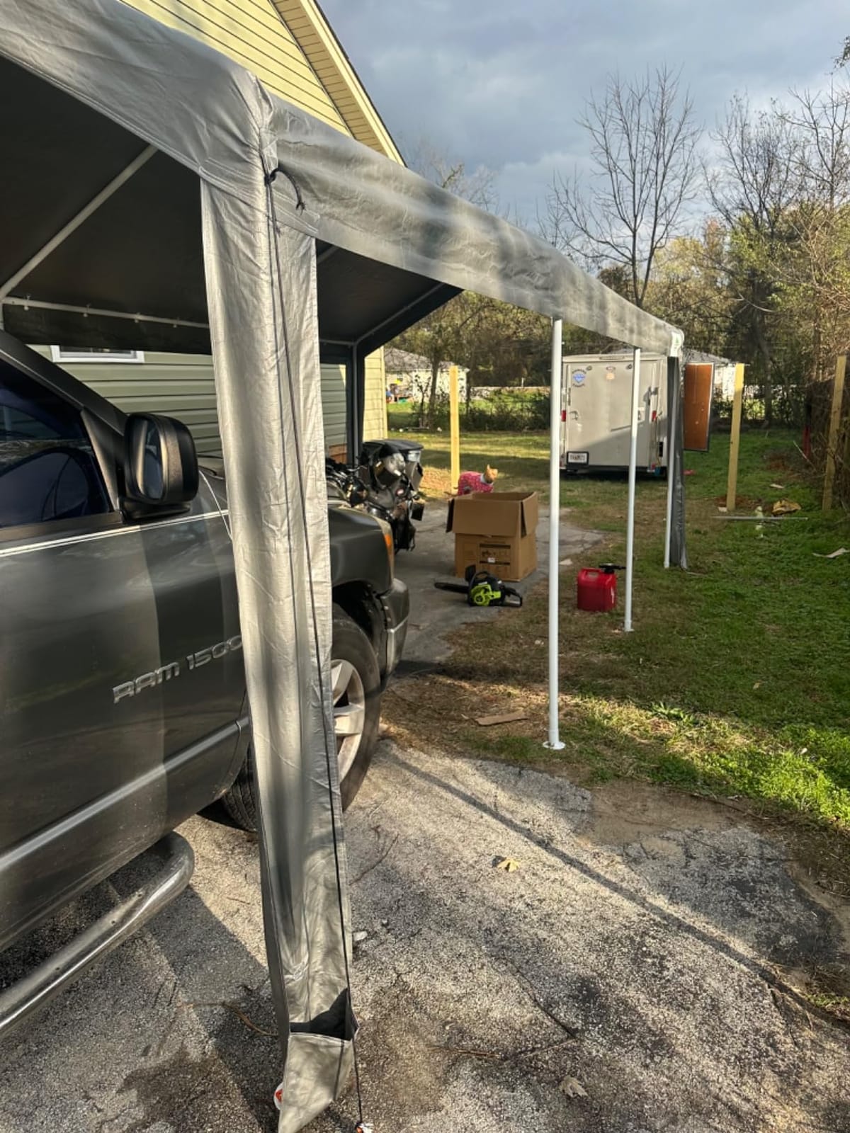 COBIZI Carport 20x20 Heavy Duty 2 Car Carport Canopy, Gray customer photo 1