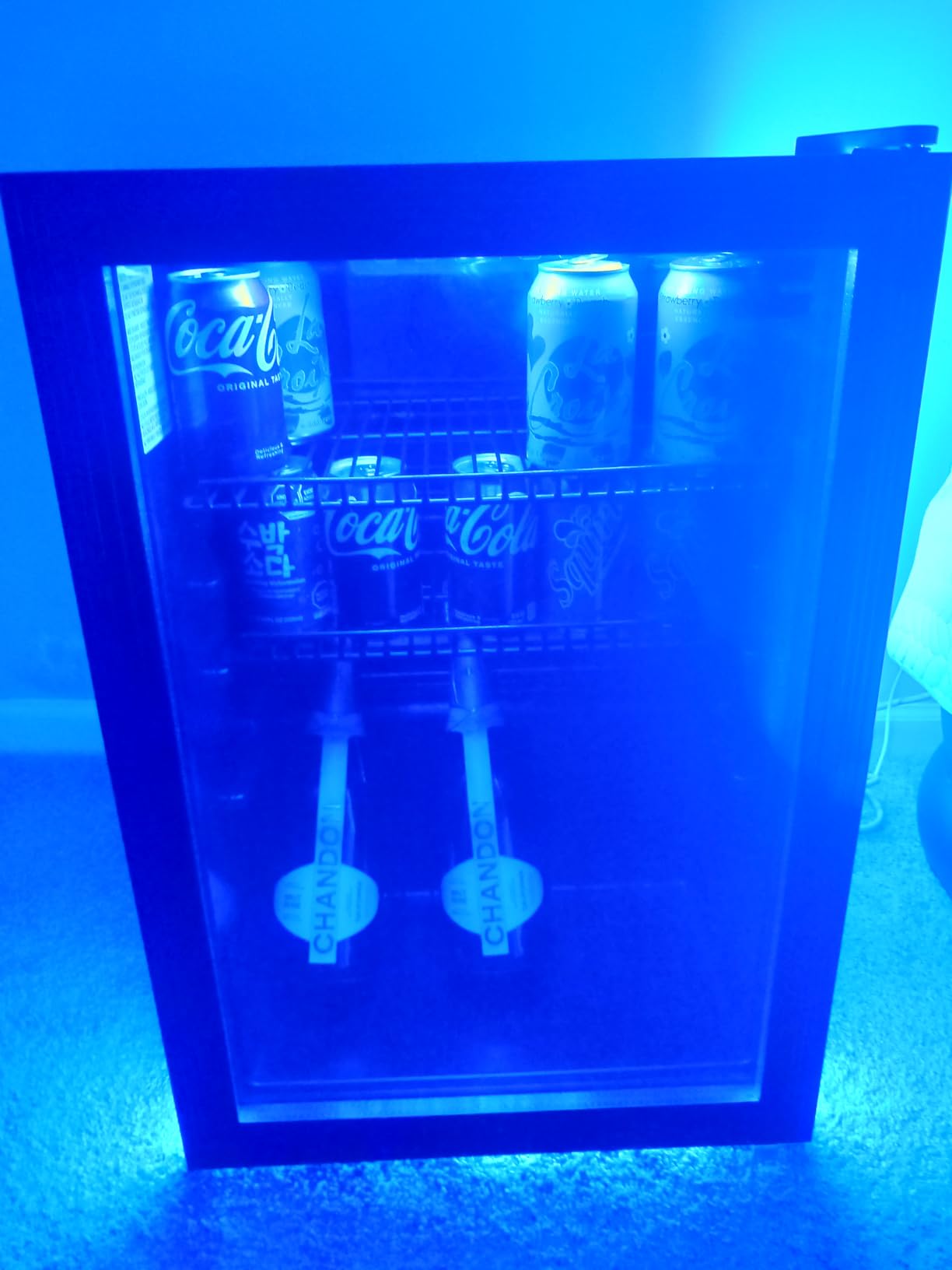 3.1 Cuft Beverage Fridge, 128 Can Mini Fridge, Glass Door, 35–65°F, Black customer photo 2