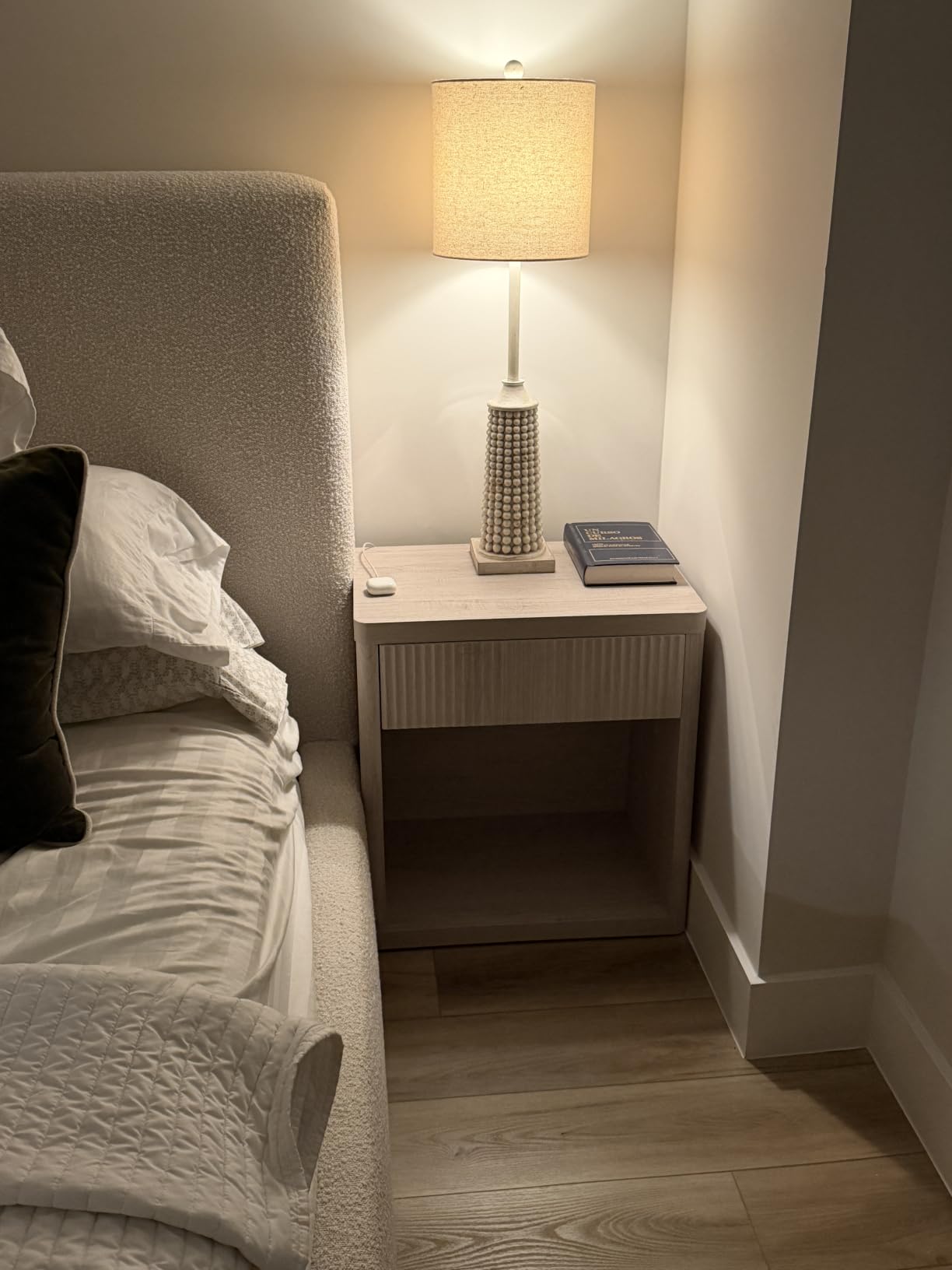 OLIXIS Set of 2 Modern Nightstand, 22.7