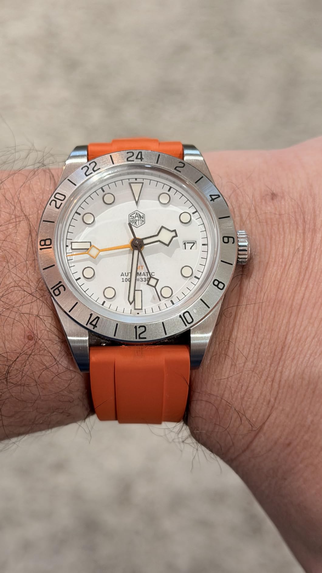 San Martin SN0054F GMT Automatic Watch, 38.3mm, Sapphire Crystal customer photo 2