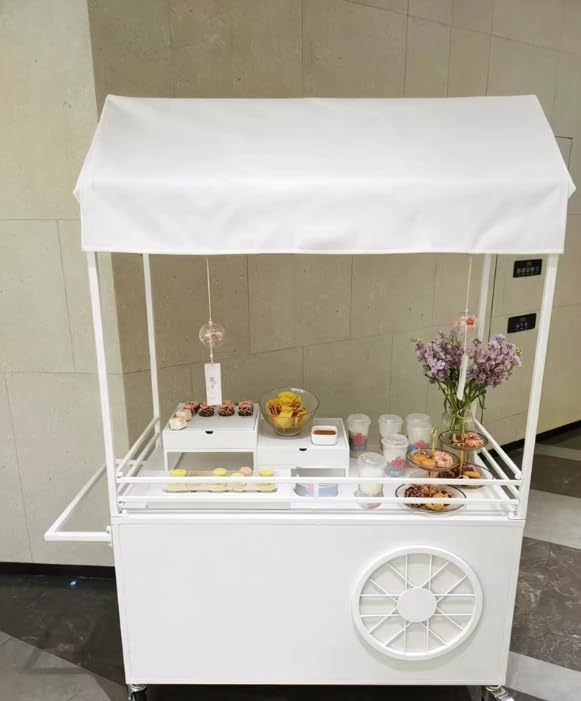 Portable Vendor Cart with Canopy, 47