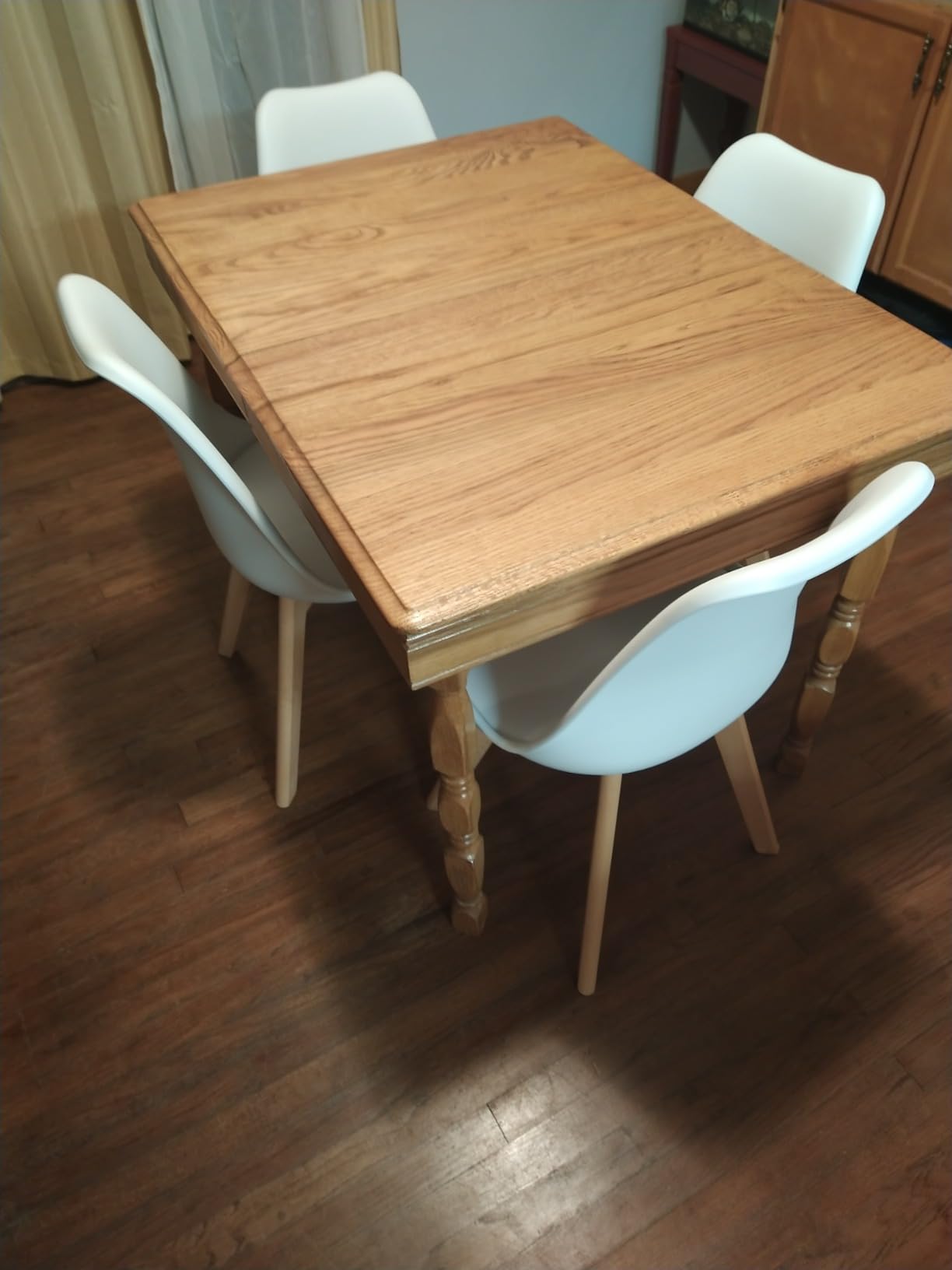 OLIXIS Dining Chairs Set of 4, Upholstered Kitchen Chairs, Brown customer photo 2
