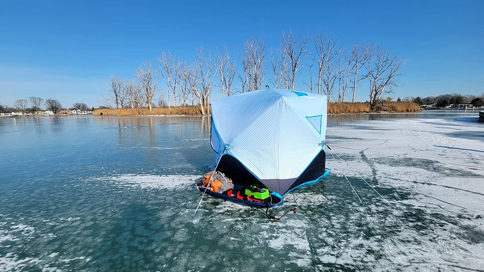Outsunny 2/4/8 Person Pop-up Insulated Ice Fishing Tent customer photo 2