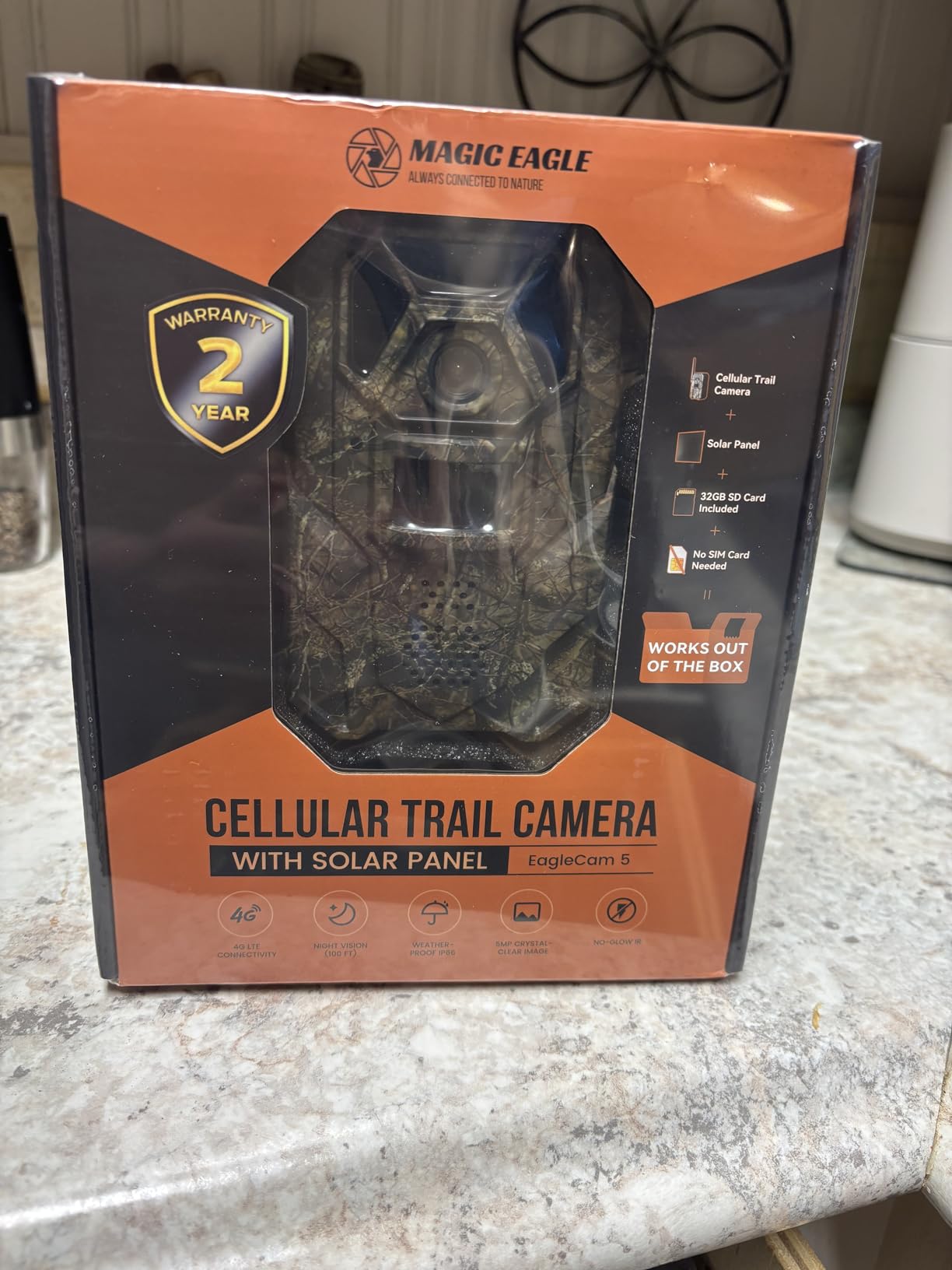 MagicEagle® Cellular Trail Camera 4G Wild Game Cameras 13,000 mAh Battery Solar Panel 2K Audible Video No-Glow IR Night Vision IP66 Waterproof for Wildlife Deer Monitoring Home Security (Army Green) customer photo 2