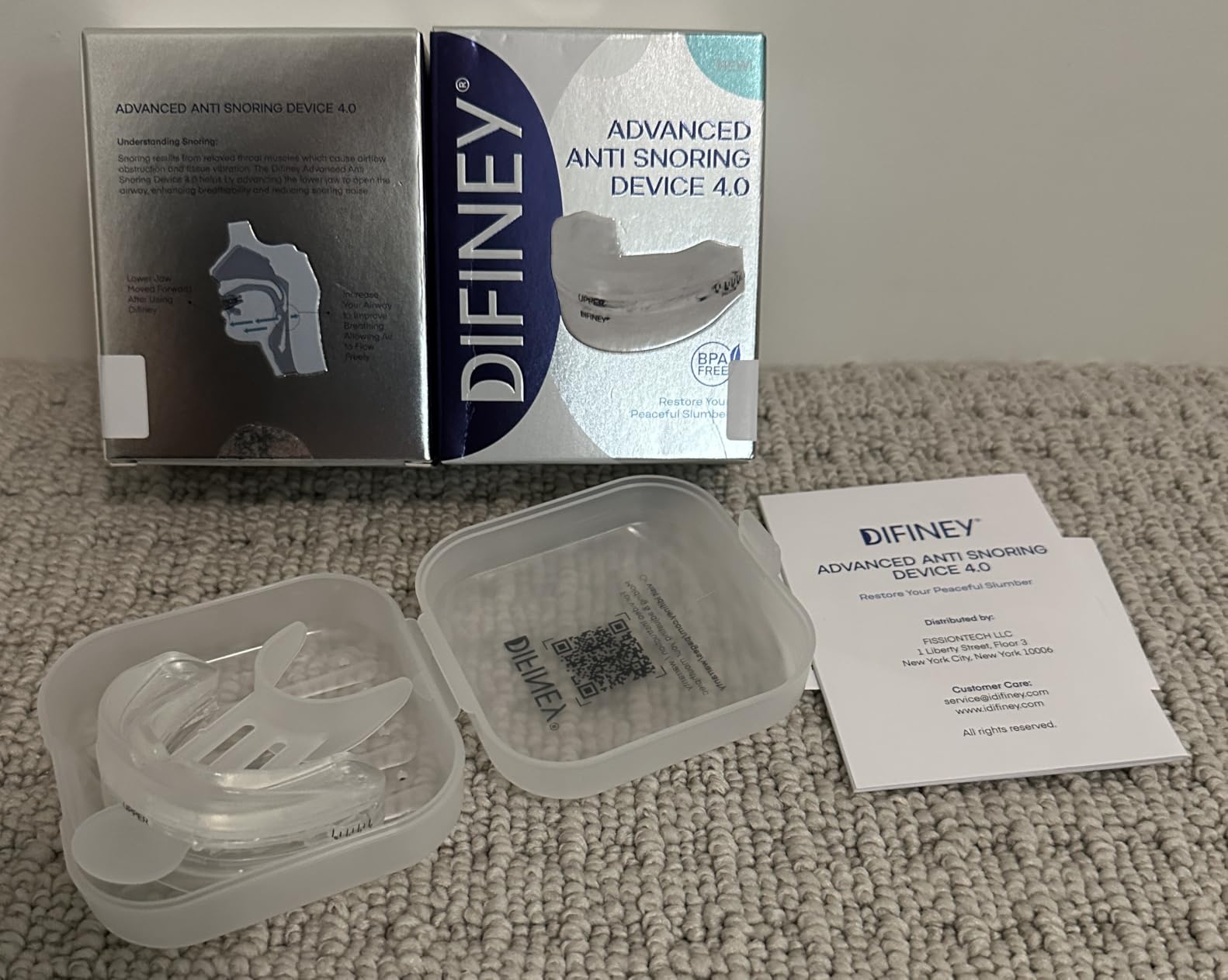 Difiney Advanced Anti Snoring Device 4.0: FDA-Cleared Snoring Solution – Adjustable Snore Stopper Mouth Guard for Men & Women – Anti Snoring Mouthpiece to Improve Sleep – Reusable Night Use customer photo 1