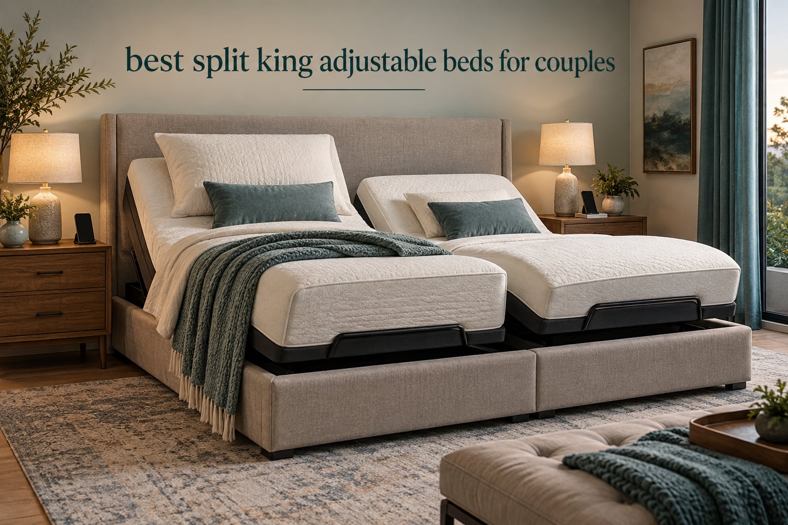 best split king adjustable beds for couples