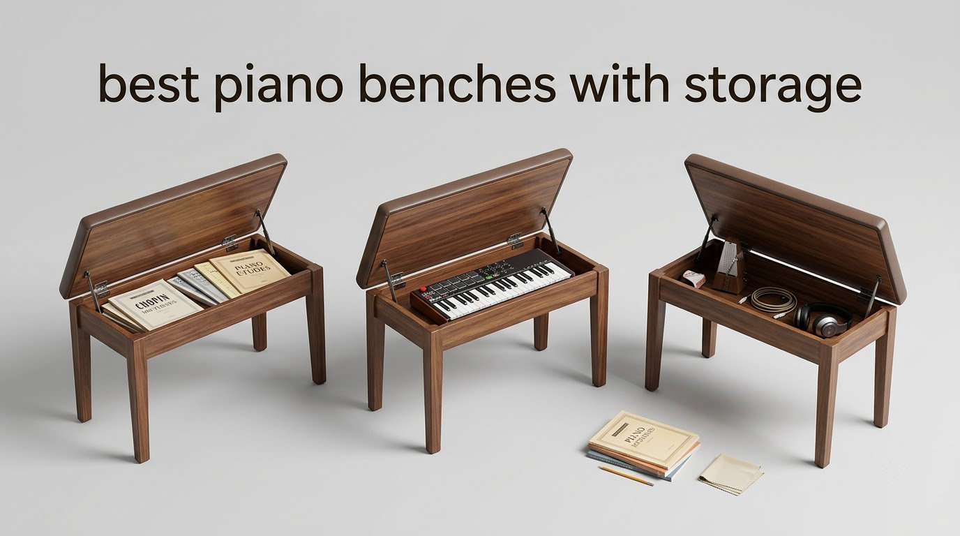 best piano benches with storage