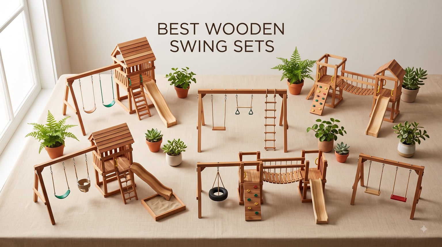 best wooden swing sets