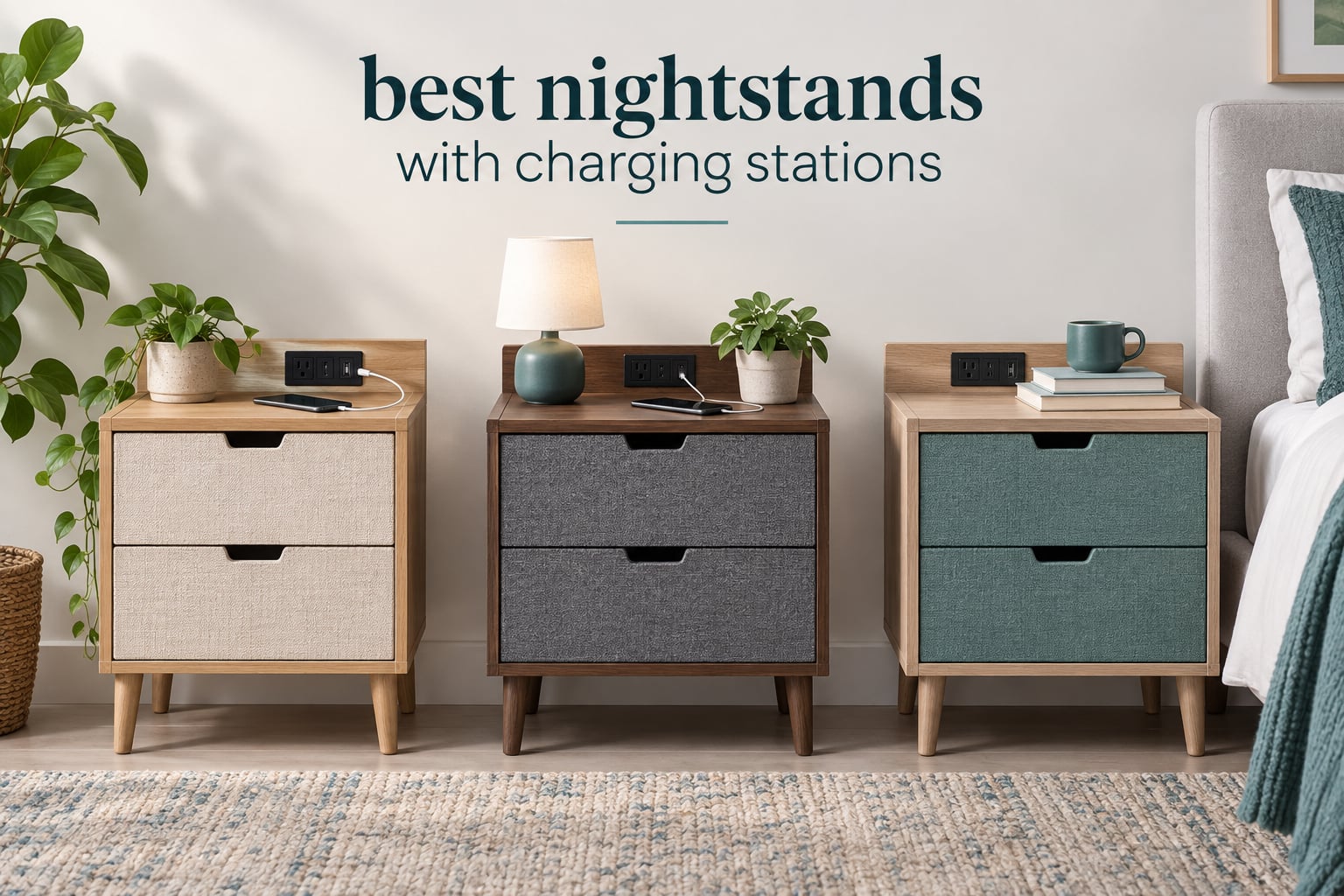 best nightstands with charging stations