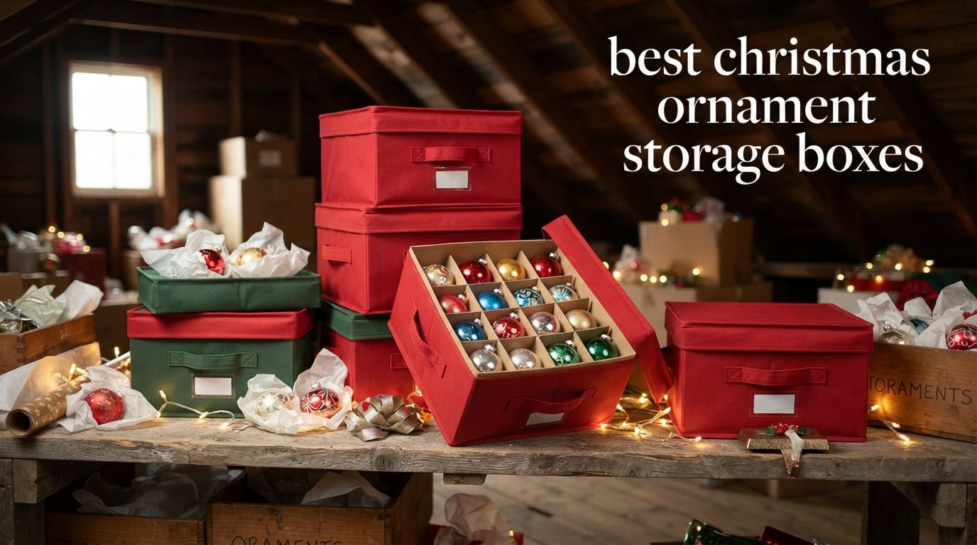 best christmas ornament storage boxes