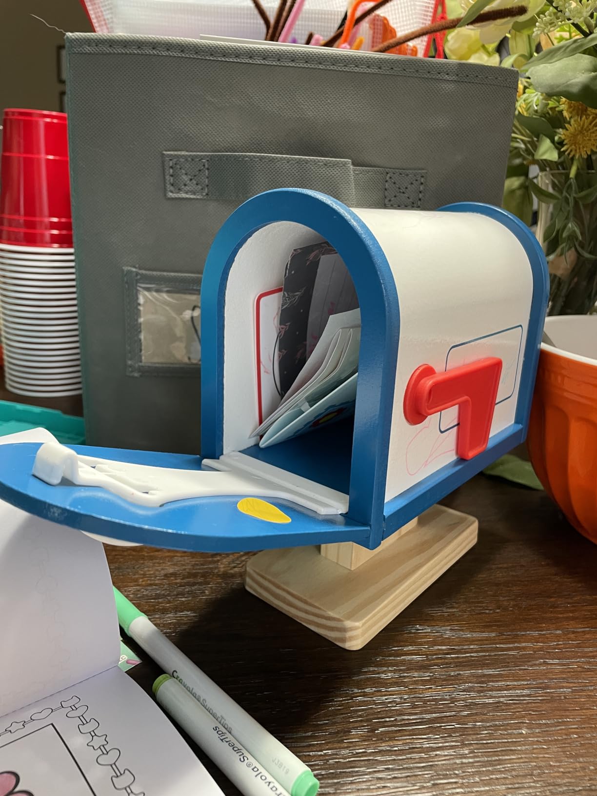 Melissa & Doug My Own Wooden Mailbox Activity Pretend Play Set customer photo 1
