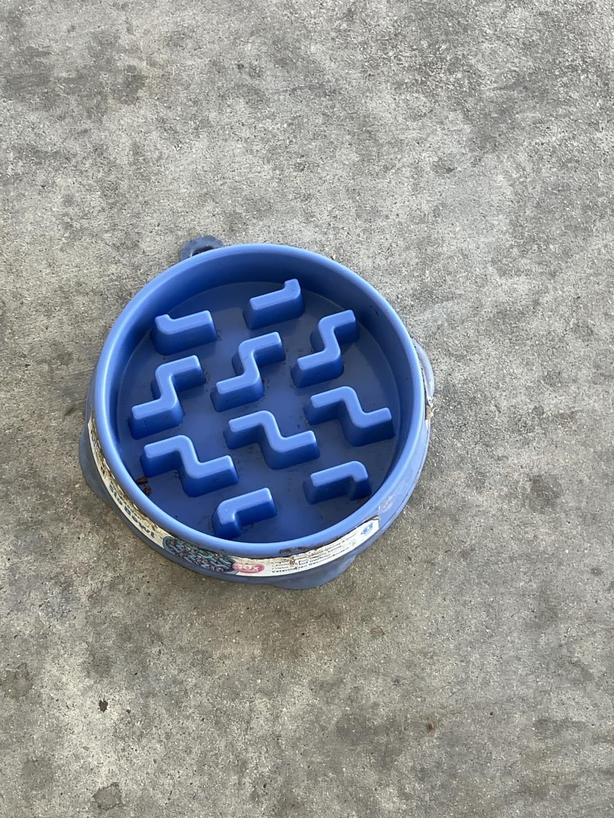 Outward Hound Fun Feeder Slo Bowl – Large 4‑Cup Capacity, Slow Feeding, Medium to Large Dogs, Non‑Slip, Turquoise, Drop Pattern customer photo 1