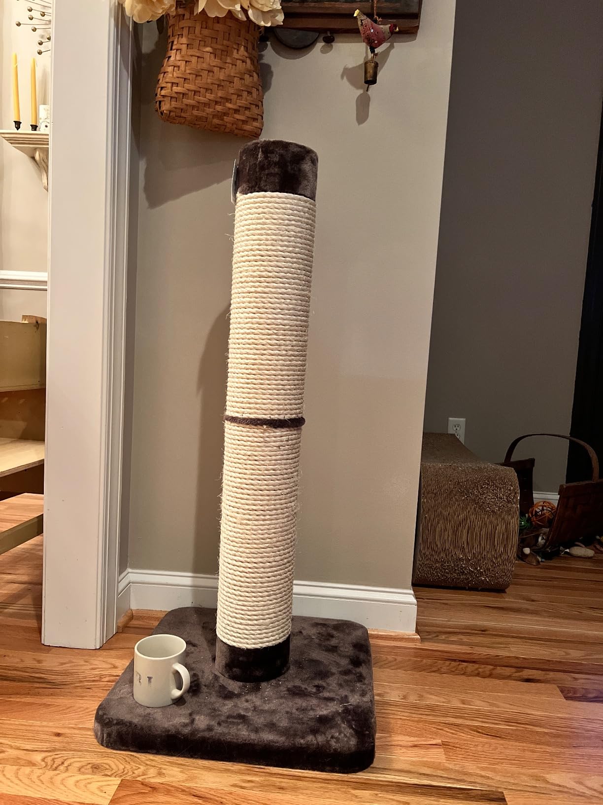 MidWest Homes for Pets Feline Nuvo Grand Forte Scratching Post, 41 Inches Tall, Heavy-Duty Sisal Post with Wide Base, Thick Brown Faux Fur, for Large and Multi-Cat Households customer photo 2