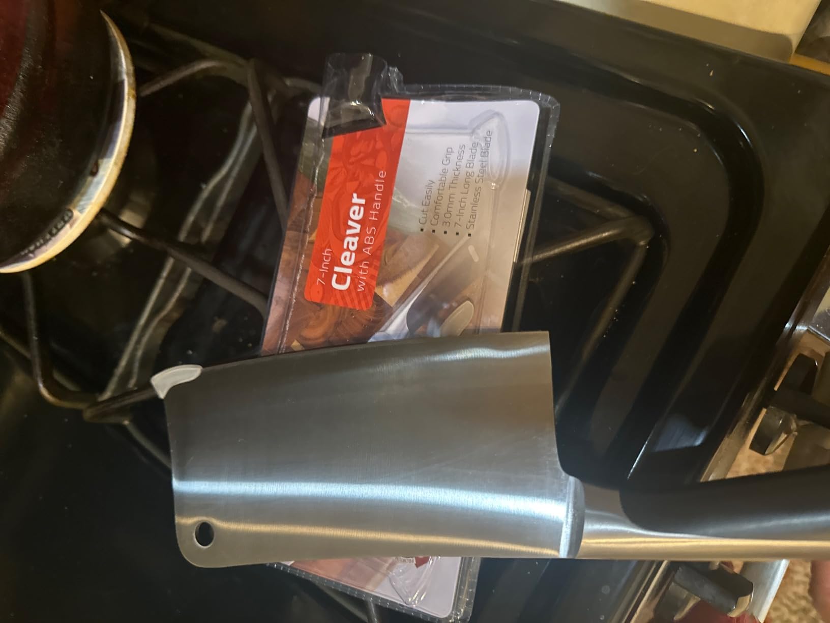 Utopia Kitchen Meat Cleaver Knife 7 Inch Bone Chopper Stainless Steel customer photo 2