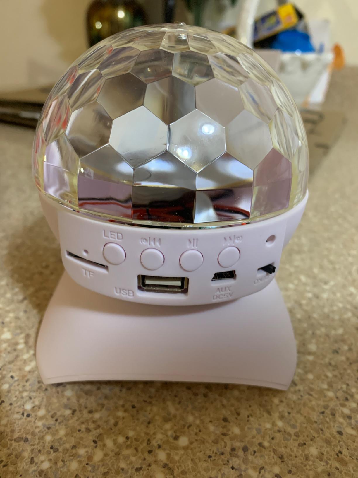 Disco Ball Home Party Light Show Speaker customer photo 2