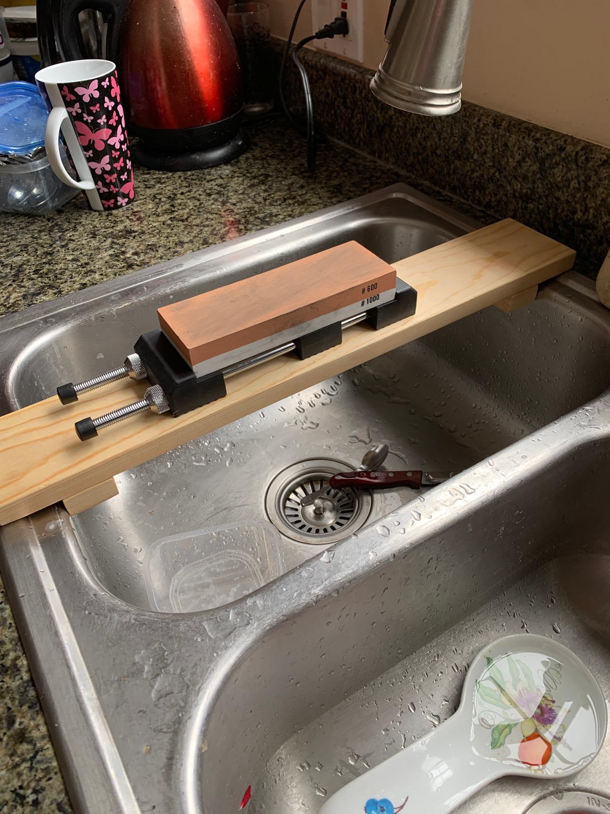 Kota Japan Stainless Steel Whetstone Holder, Non-Slip, Fits 6-8.5 in Stones customer photo 2