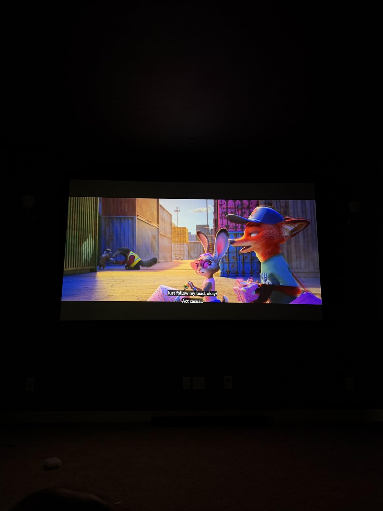 Akia Screens Fixed Frame Projector Screen 120-Inch, 16:9, Wall Mount, CINEWHITE UHD-B, 4K/8K Ready, Indoor Home Theater, AK-FF120WH2 customer photo 2