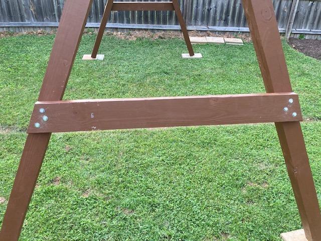 BETOOLL A-Frame 2 Brackets Swing Set Bracket with Mounting Hardware (Green) customer photo 2