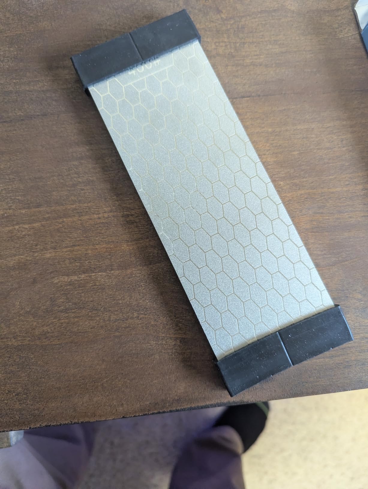 S SATC Diamond Sharpening Stone 2 Side Grit 400/1000 Diamond Plate Honing Stone 8-inch Hone Sharpener White customer photo 1